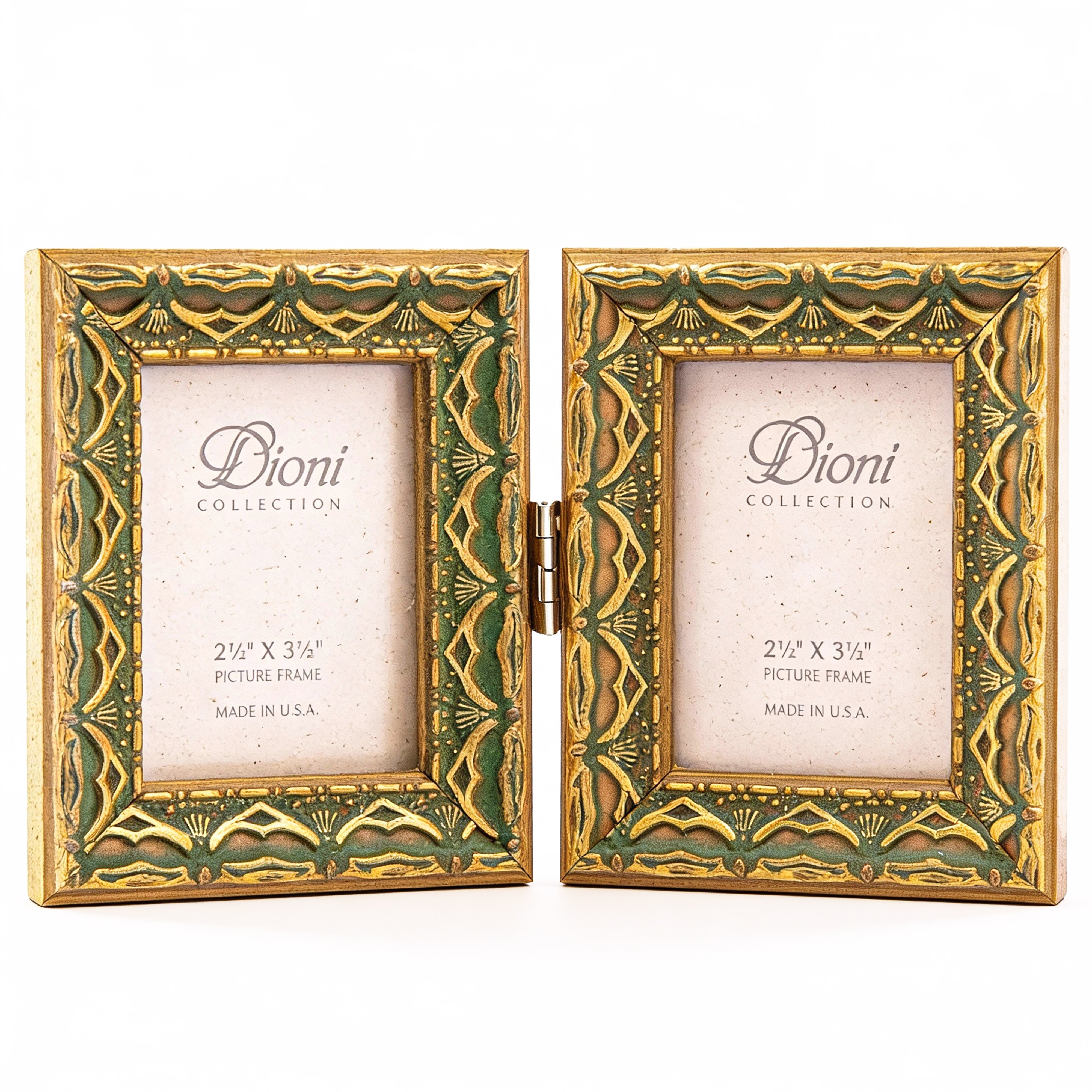 Idée Art Exclusive. Green Dual Picture Frame. Small Size