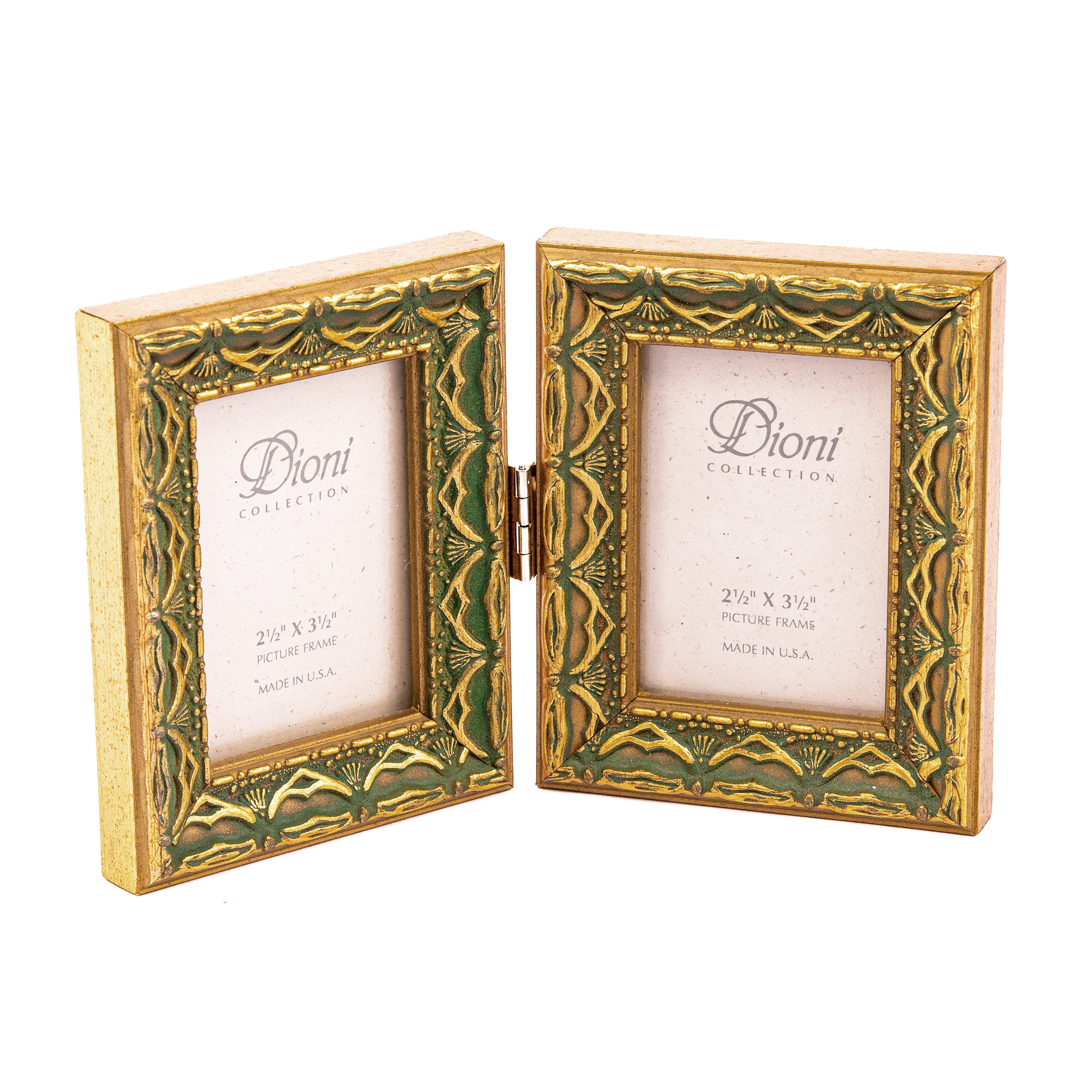 Idée Art Exclusive. Green Dual Picture Frame. Small Size