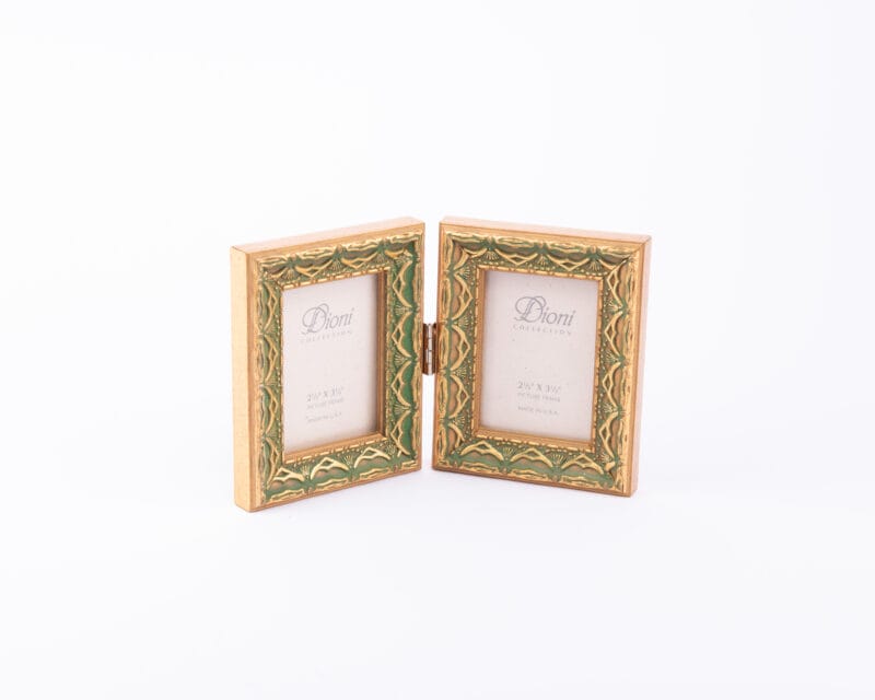 Idée Art Exclusive. Green Dual Picture Frame. Small Size
