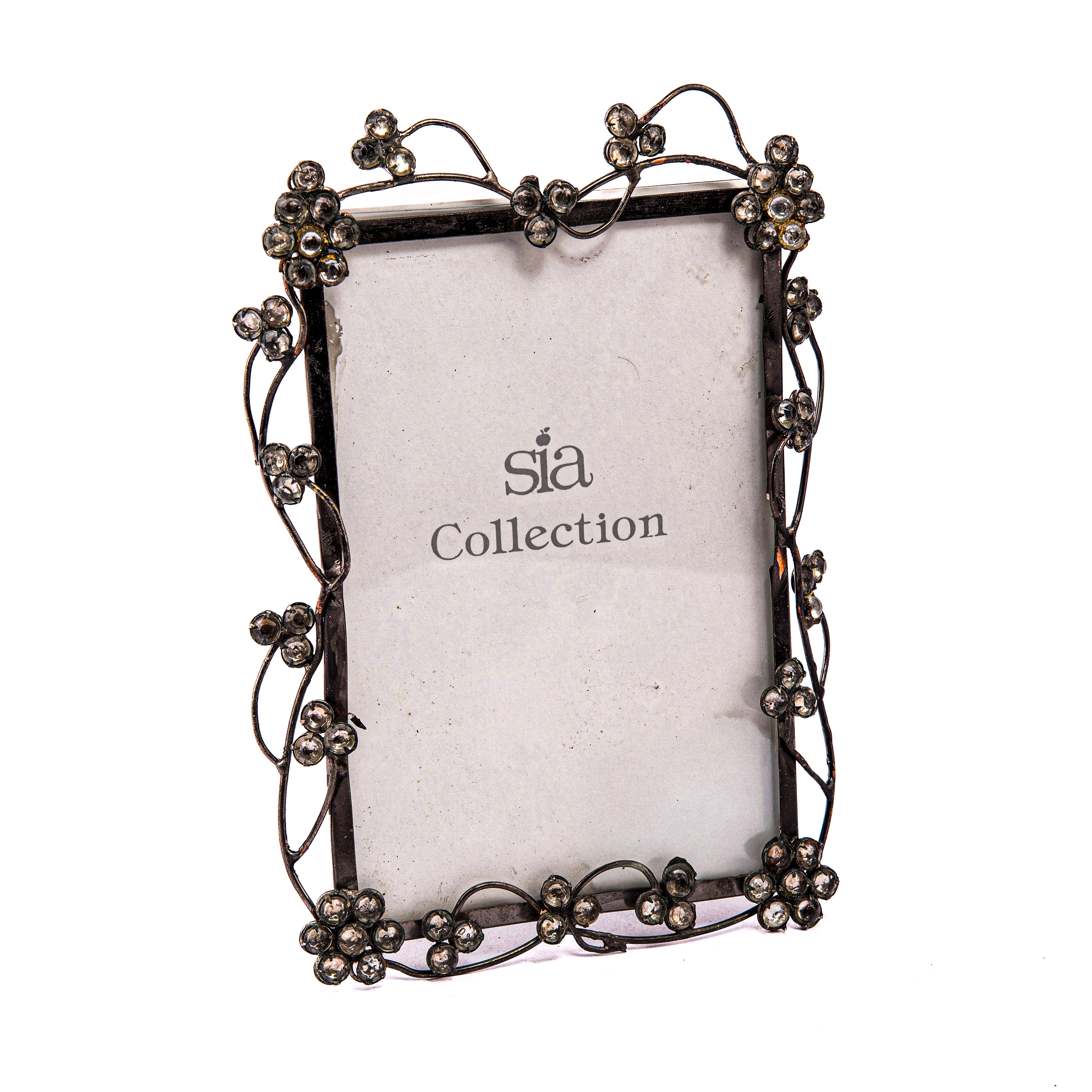 Idée Art Exclusive. Floral Picture Frame Studded with Swarovski. Medium