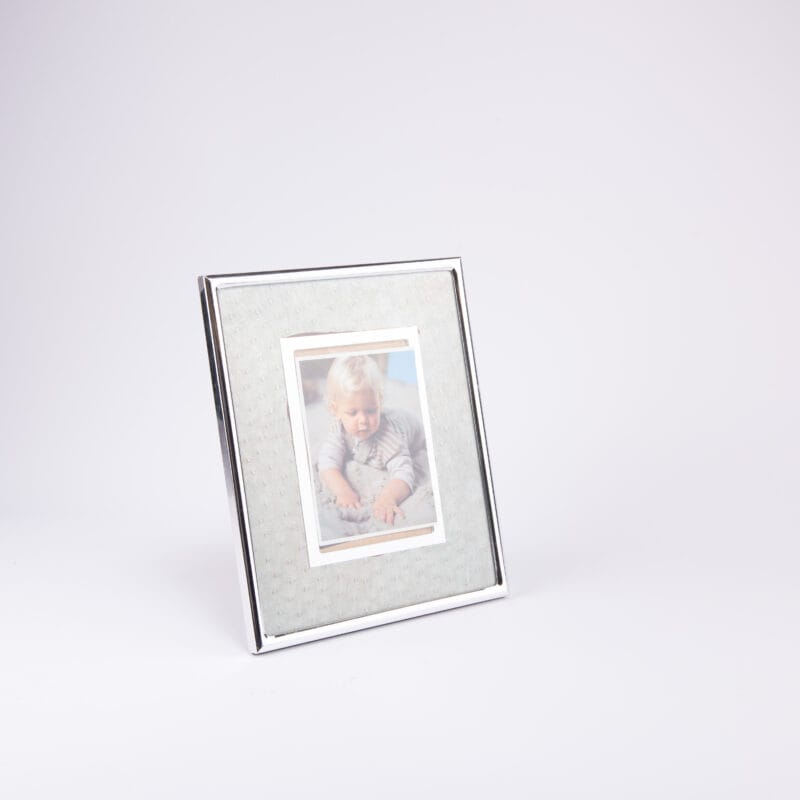 Idée Art Exclusive. Grey Leather Picture Frame. Large Size