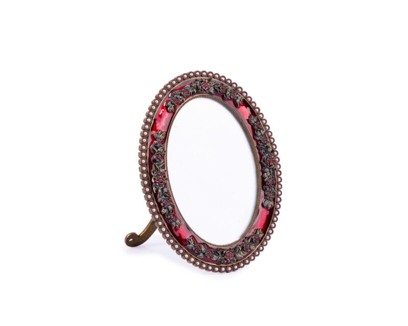 Idée Art Exclusive. Burgundy Picture Frame Studded with Swarovski. Medium Size