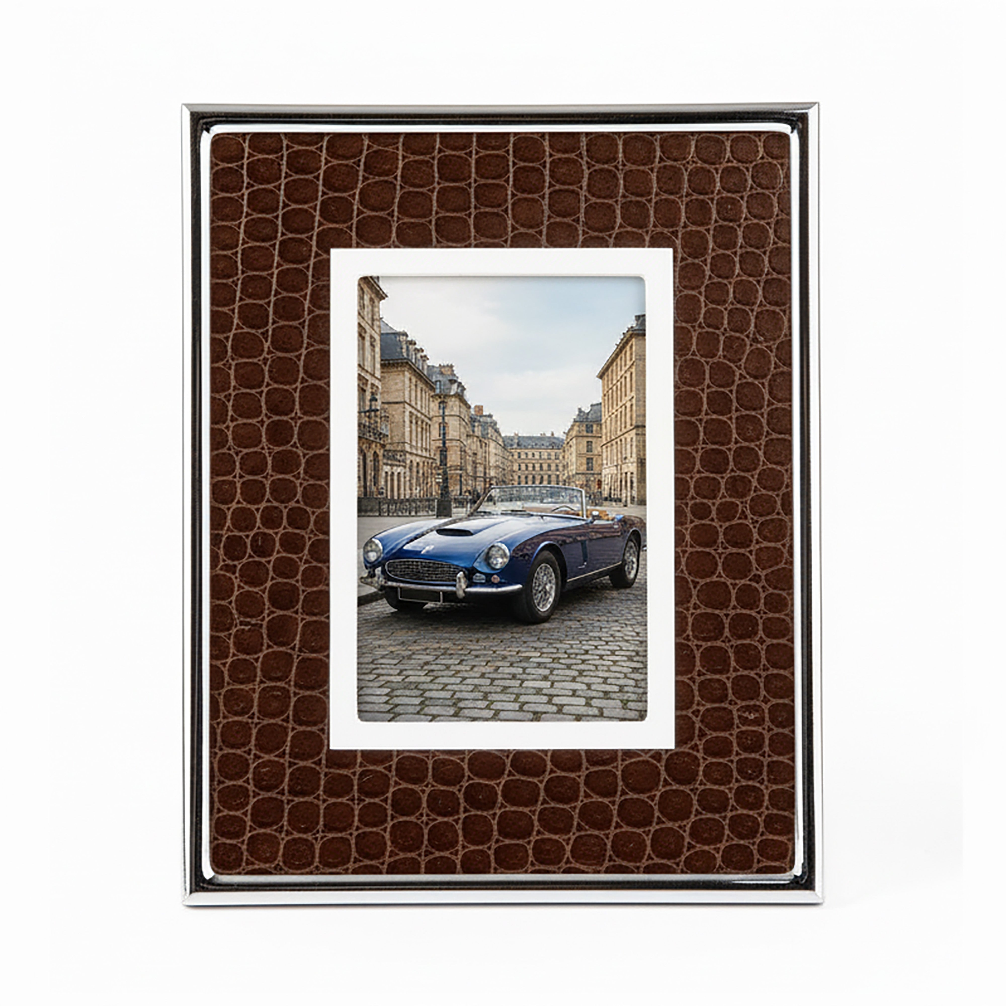 Idée Art Exclusive. Brown Leather Picture Frame. Large Size