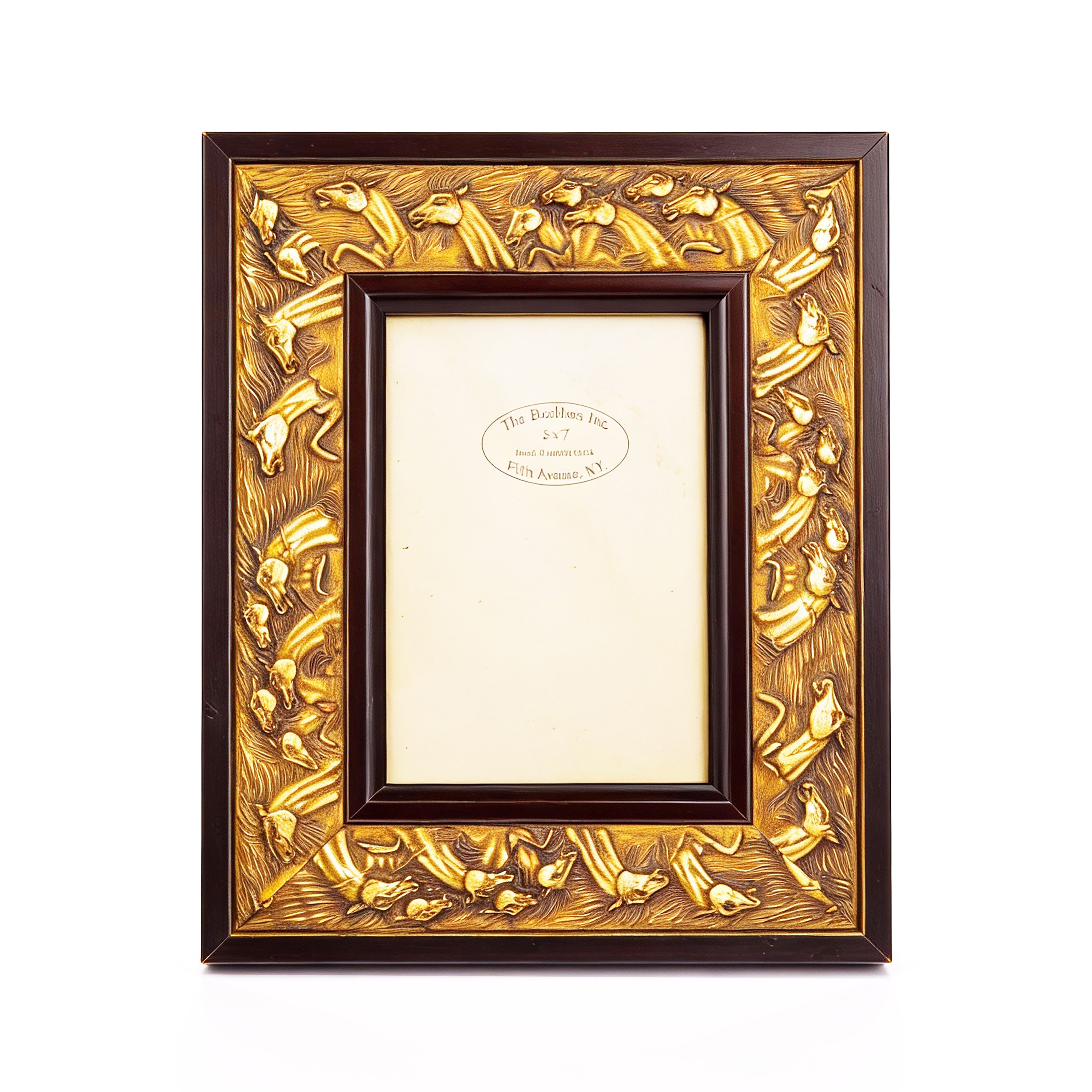 The Bucklers Fifth Avenue. Picture Frame Designed with Horses Pattern. Large Size