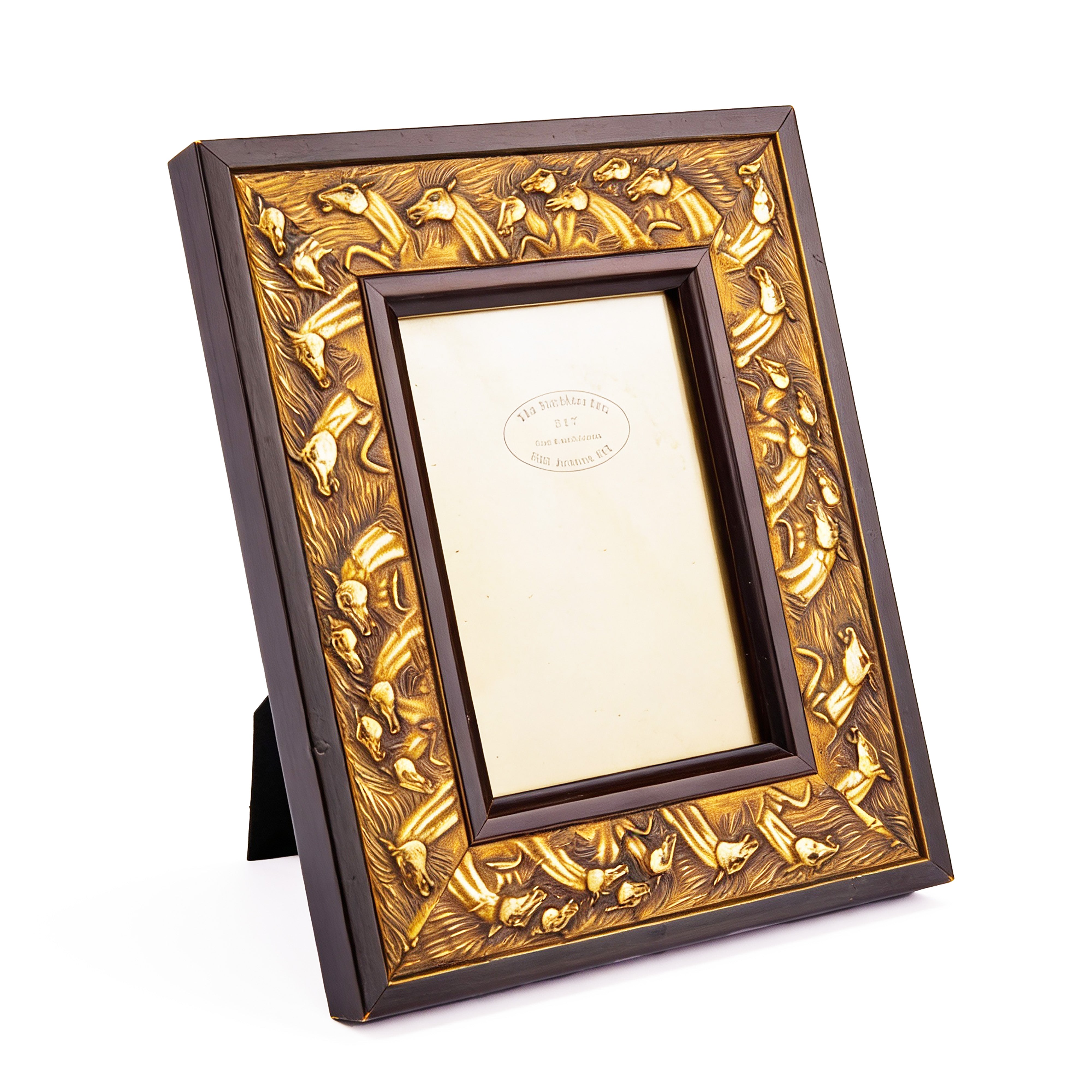 The Bucklers Fifth Avenue. Picture Frame Designed with Horses Pattern. Large Size