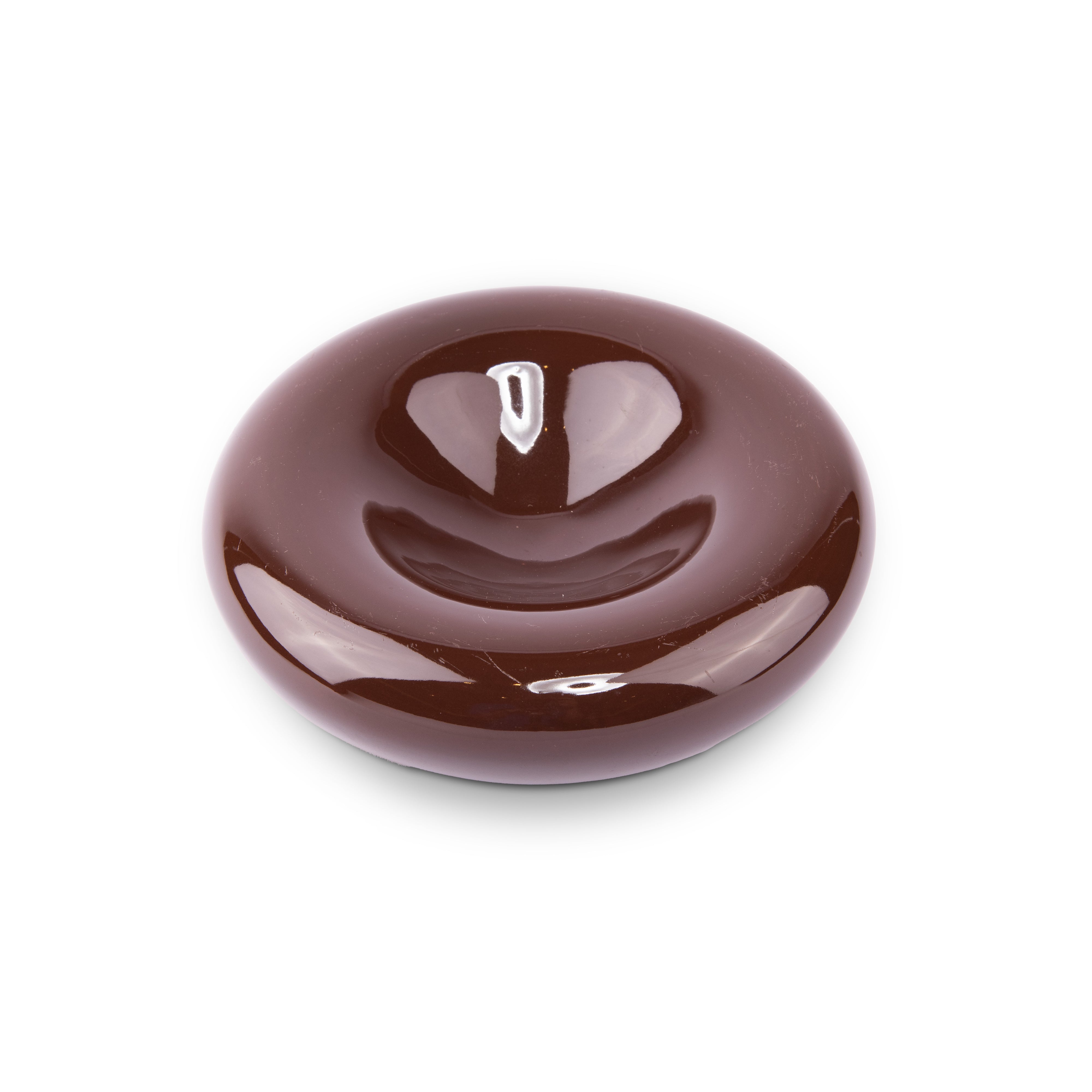 Idée Art Exclusive. Brown Porcelain Ashtray. Medium Size