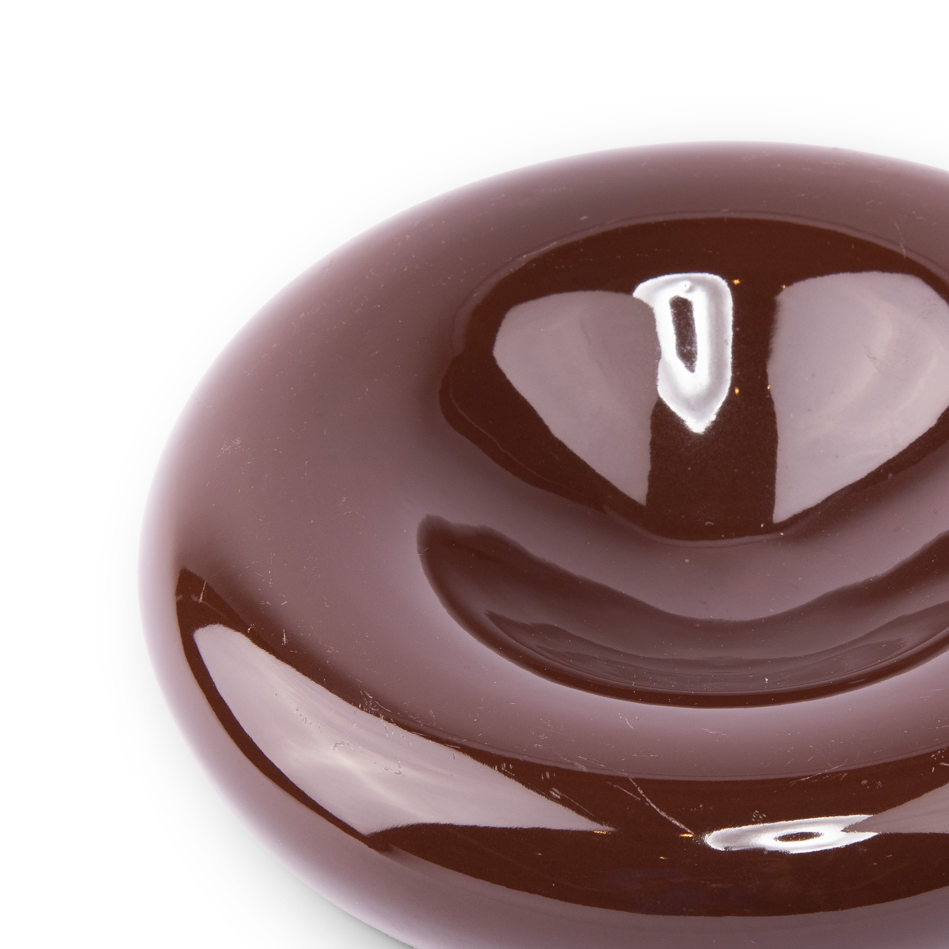 Idée Art Exclusive. Brown Porcelain Ashtray. Medium Size