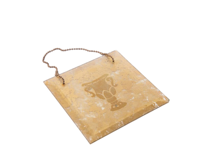 Idée Art Exclusive. Square Gold Glass Tableau. Small Size