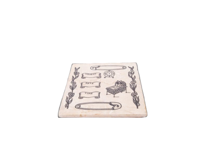 Studio Vertu. Baby Birth Tile From Natural Stone. Medium Size