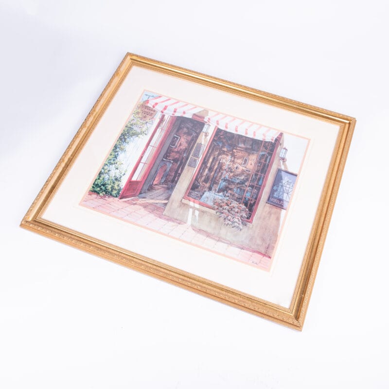 Idée Art Exclusive. Tableaus Featuring a French Bistro Illustration. Large Size