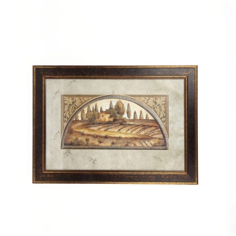 Idée Art Exclusive. Tableau with Rustic Landscape Illustration. Large Size