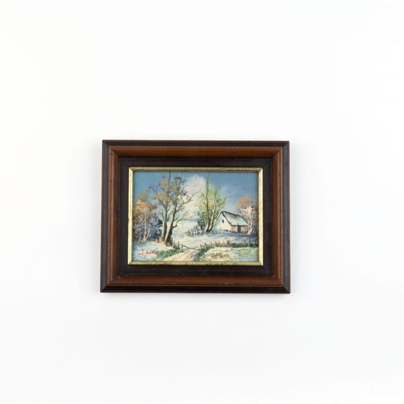 Idée Art Exclusive. Tableau with Cottage Illustration. Medium Size
