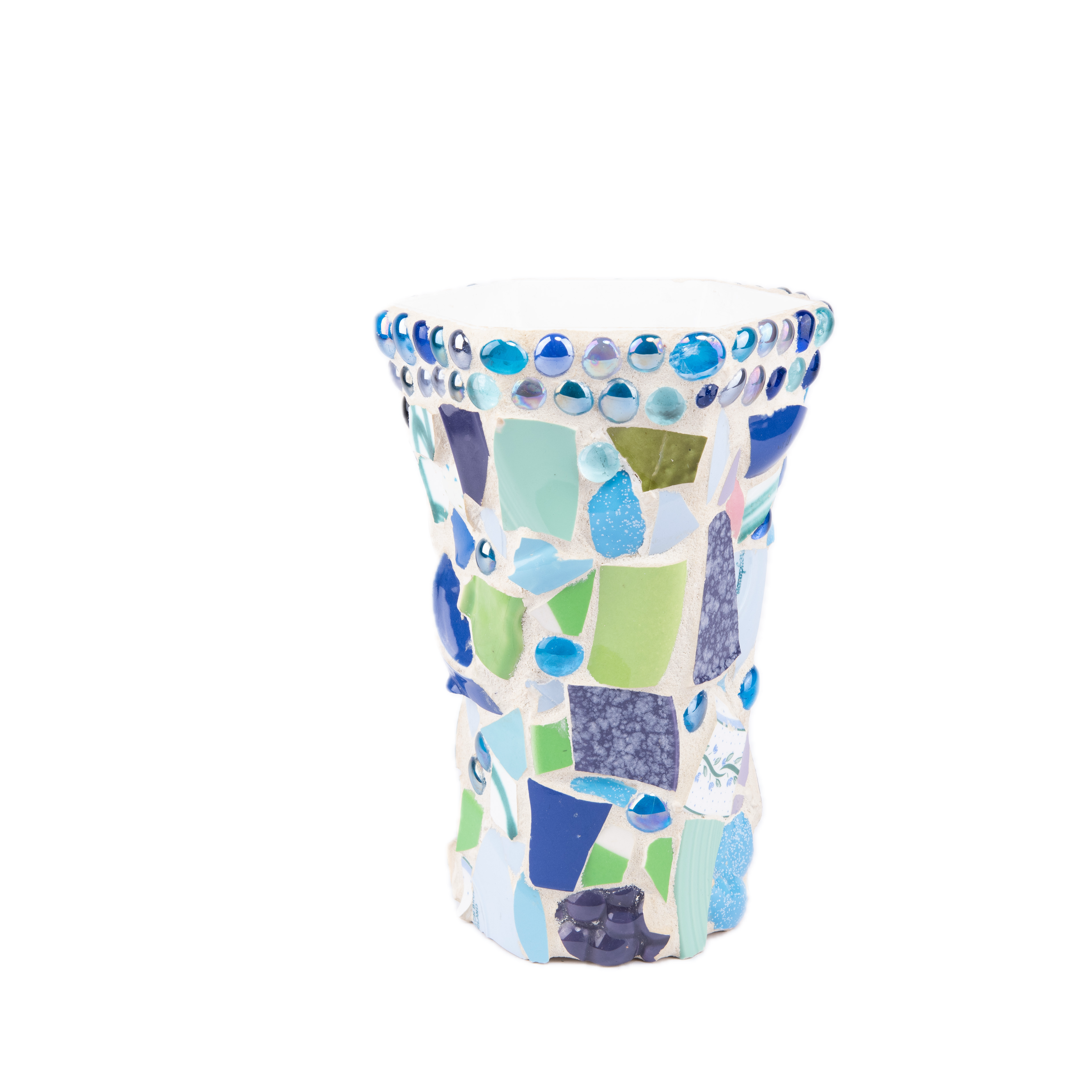 Idée Art Exclusive. Porcelain Vase with Mosaic Design. Medium Size