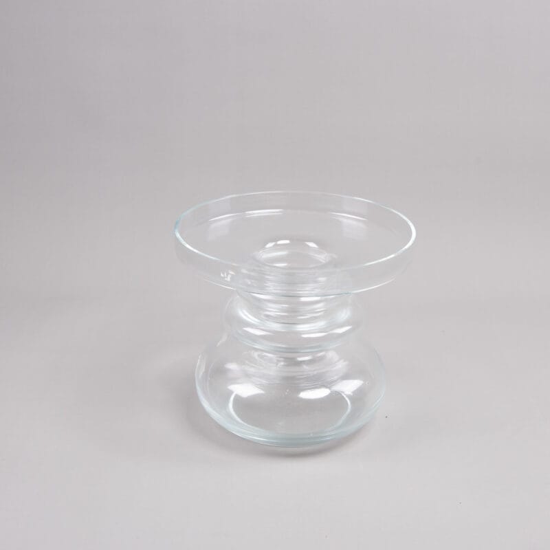 Idée Art Exclusive. Circular-Shaped Layered Crystal Vase. Large Size