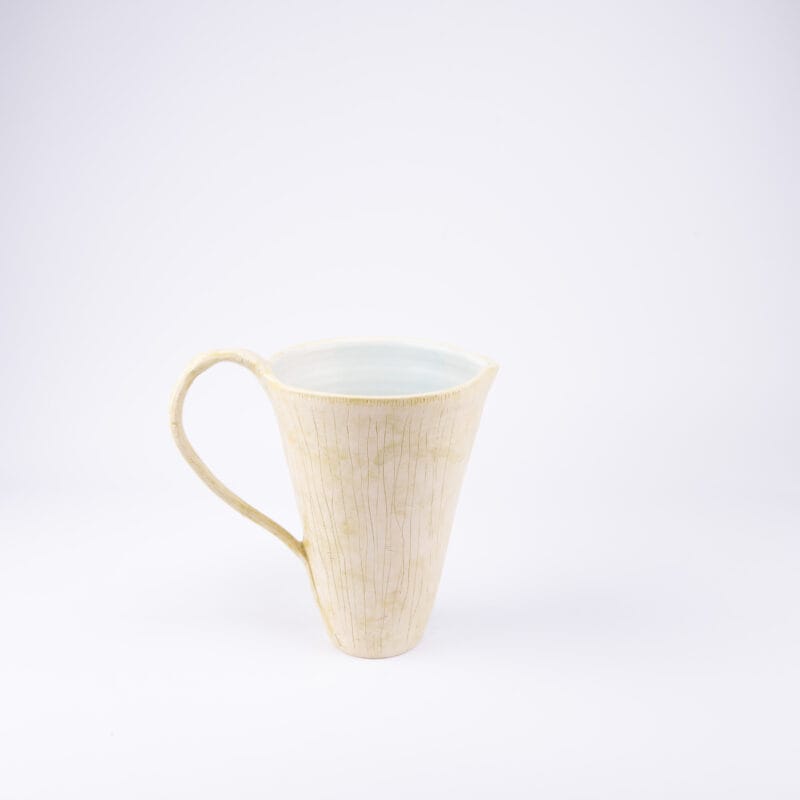 Idée Art Exclusive. Beige Porcelain Jug. Large Size