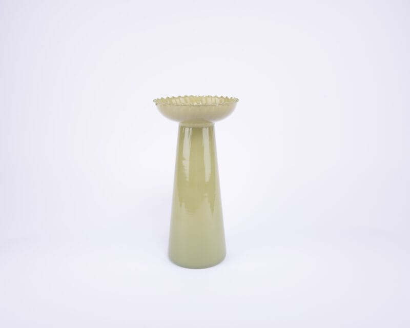 Idée Art Exclusive. Green Glass Vase. Large Size