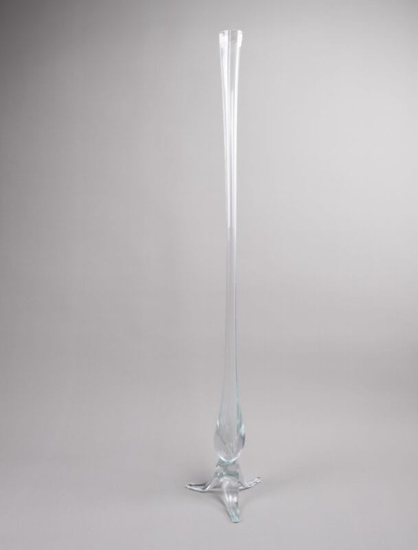 Idée Art Exclusive. Elongated Crystal Vase. Medium Size
