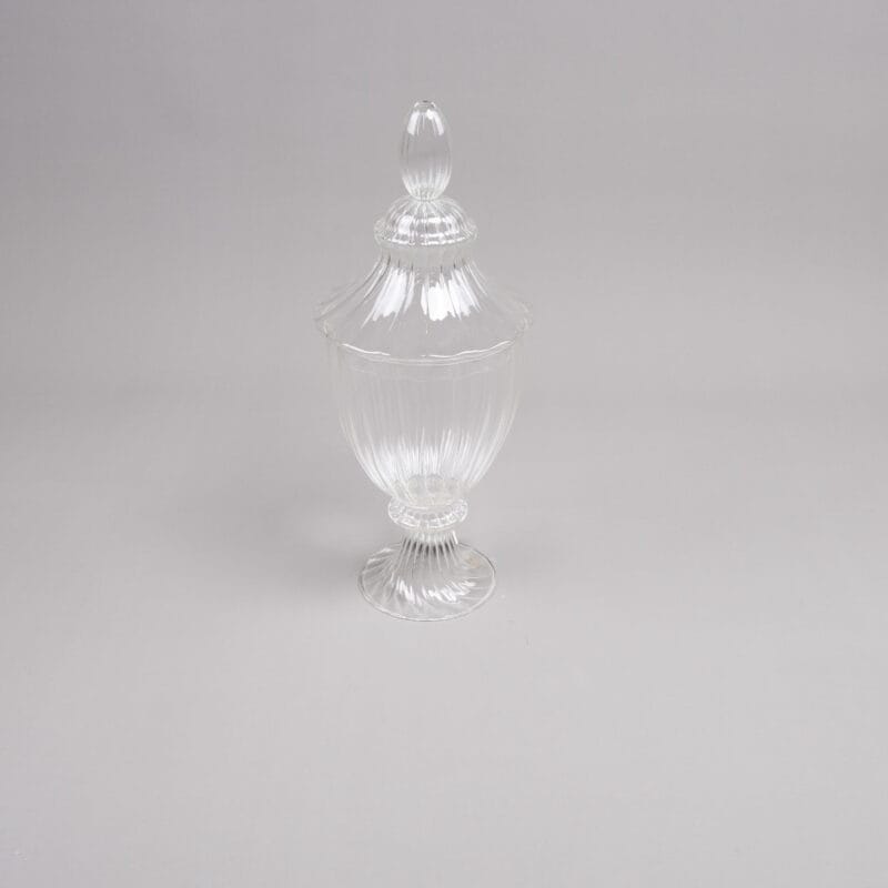Idée Art Exclusive. Hand-Blown Glass Vase With Lid. Large Size