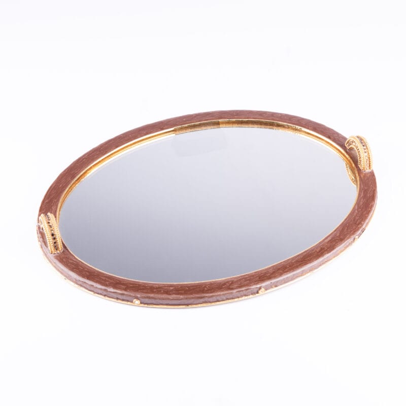 Mike + Ally. Oval Vanity Tray with Mirror
