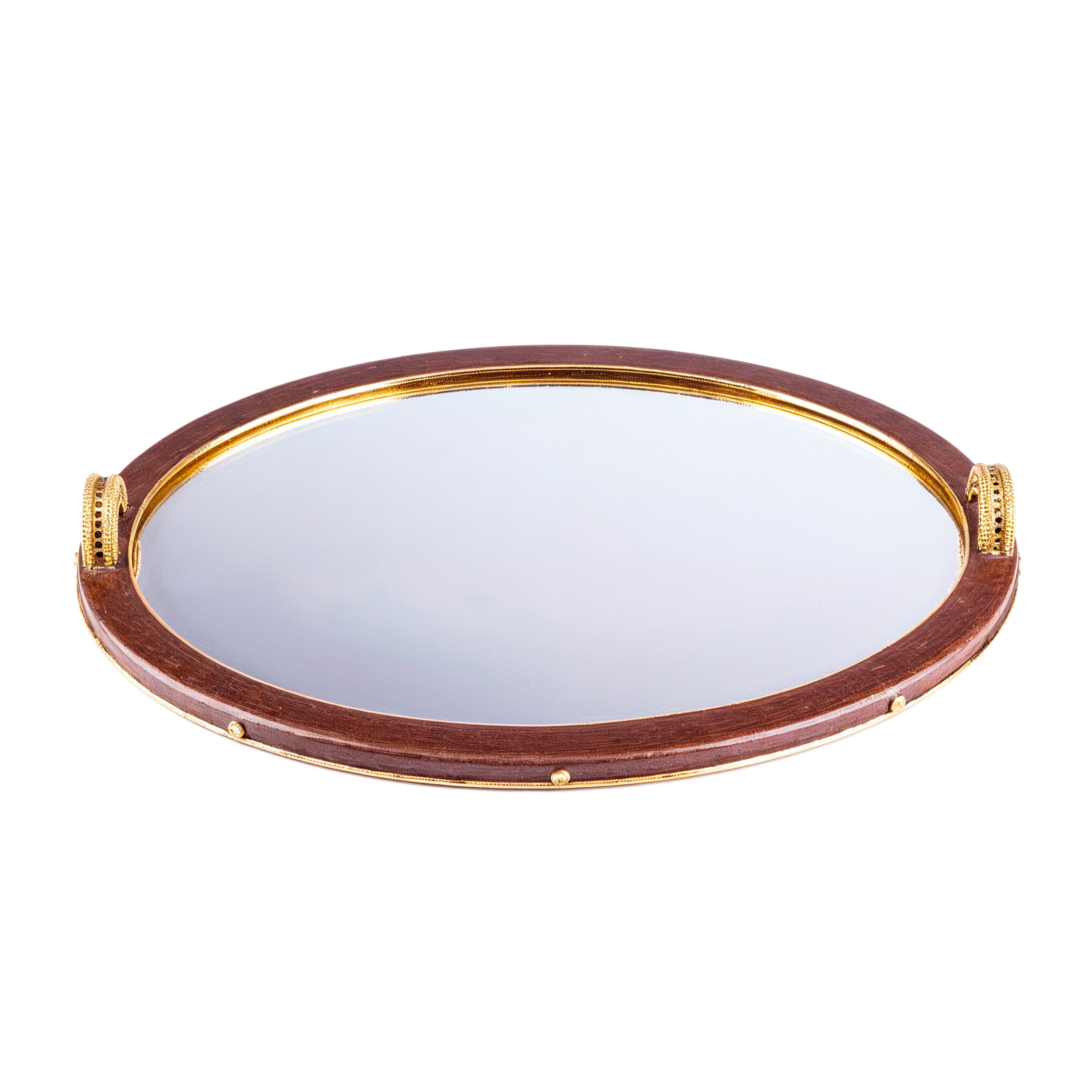 Mike + Ally. Oval Vanity Tray with Mirror