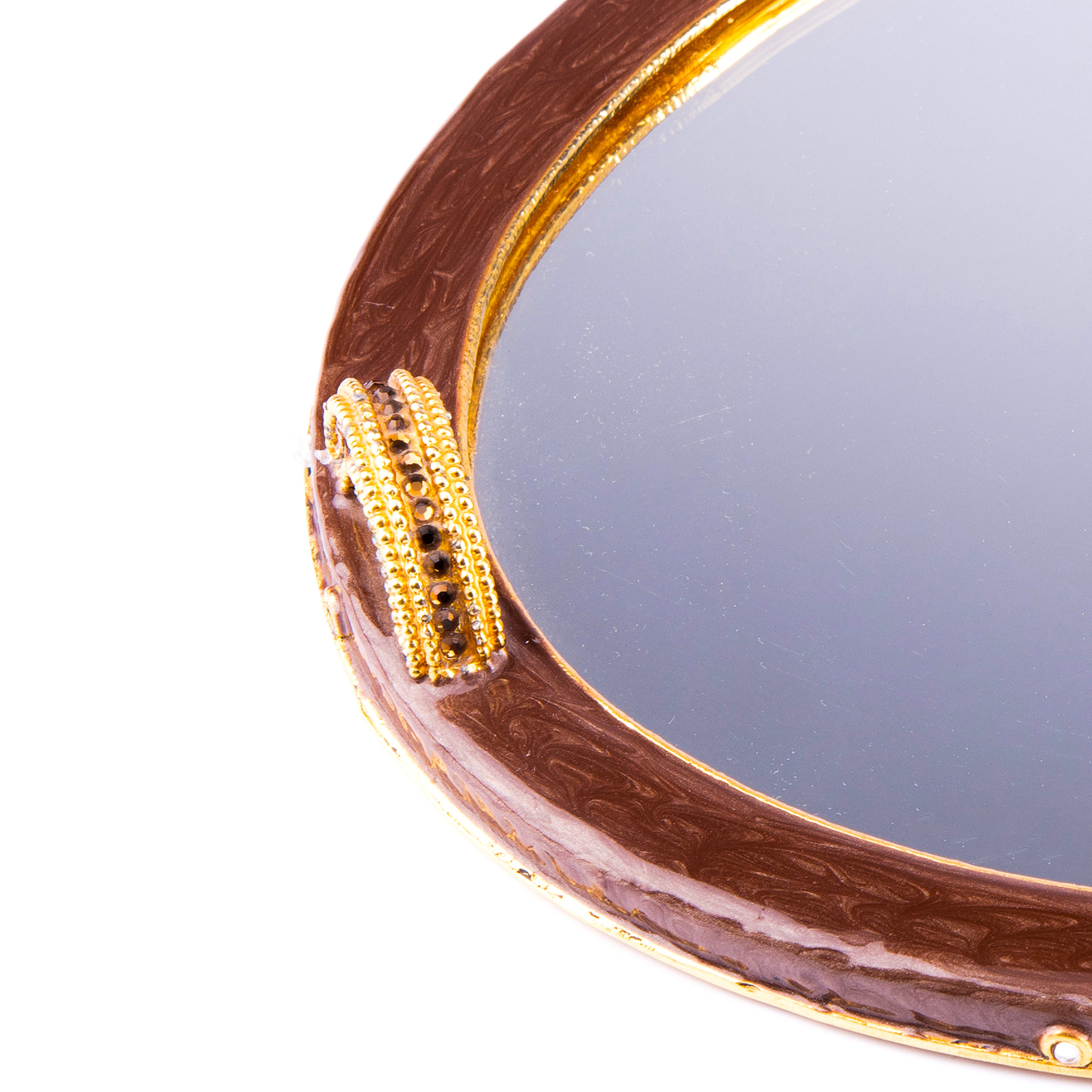 Mike + Ally. Oval Vanity Tray with Mirror