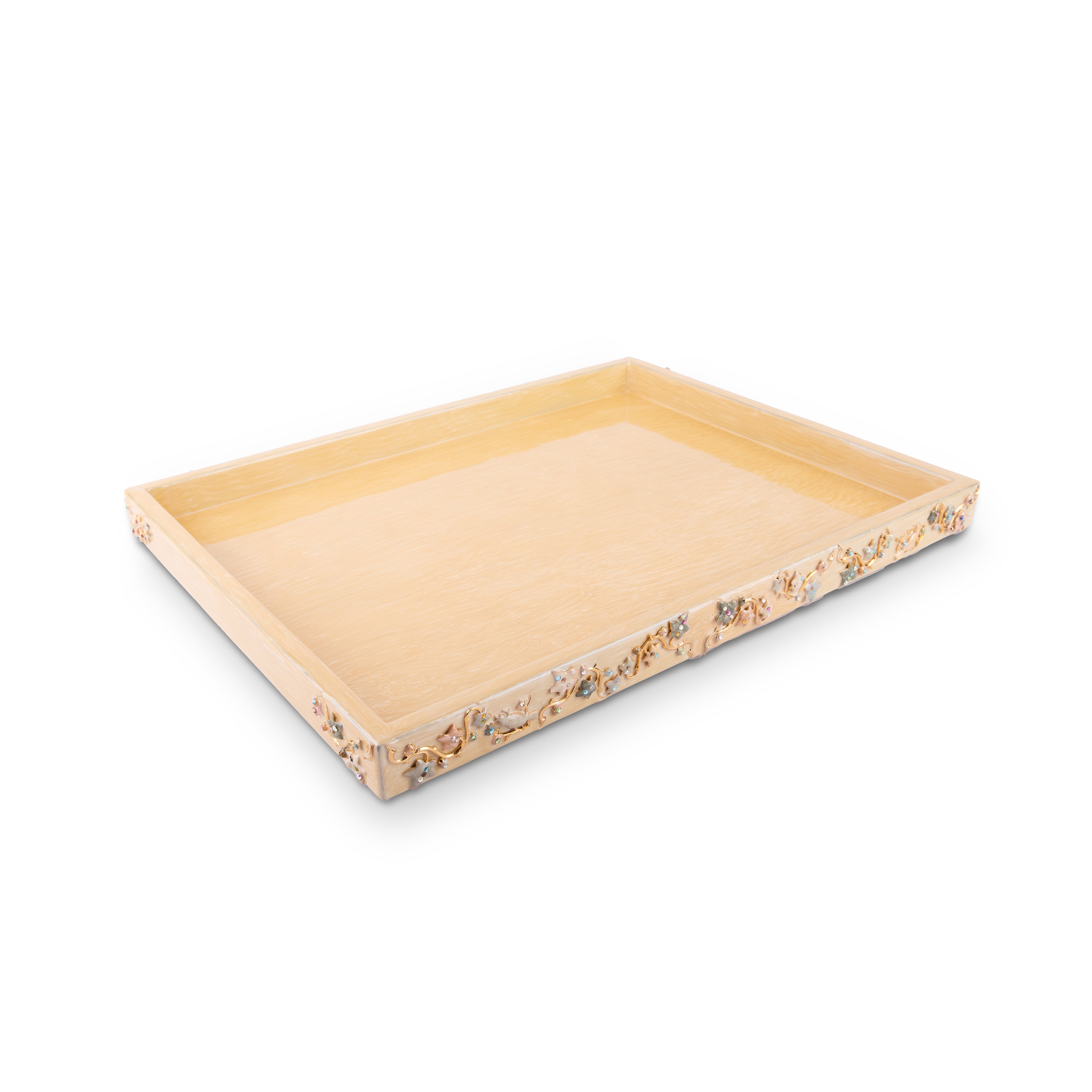 Mike + Ally. Eden Serving Tray Studded with Crystals