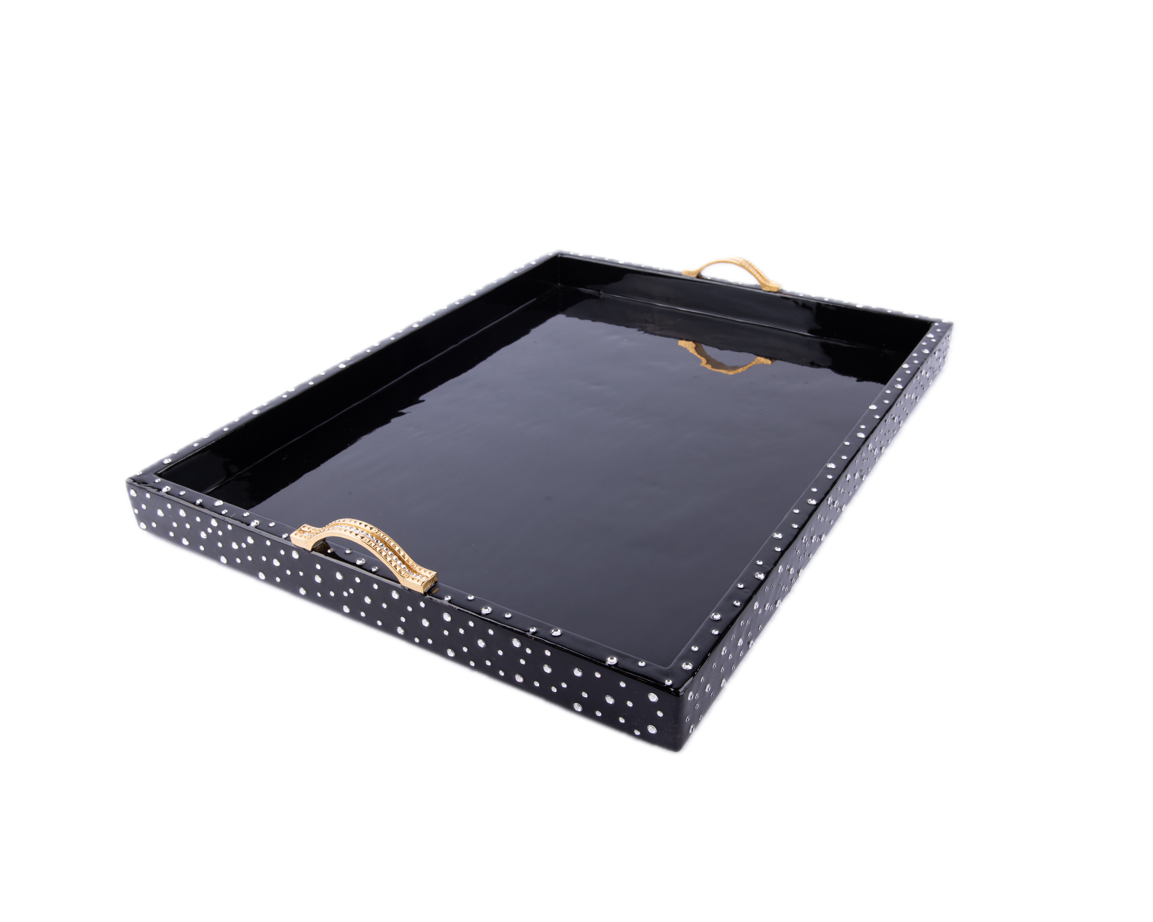 Mike + Ally. Stardust Serving Tray Studded with Austrian Crystals