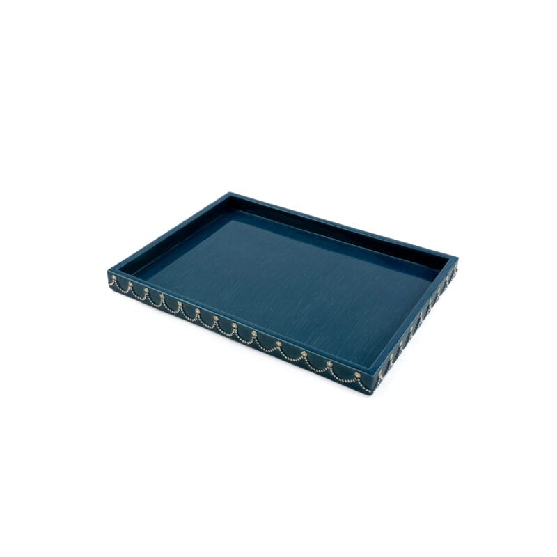 Mike + Ally. Blue Serving Tray Studded with Swarovski. Large Size