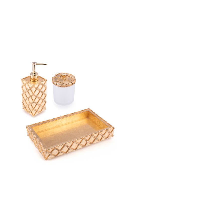 Mike + Ally. Crystal Bathroom Accessories Set.