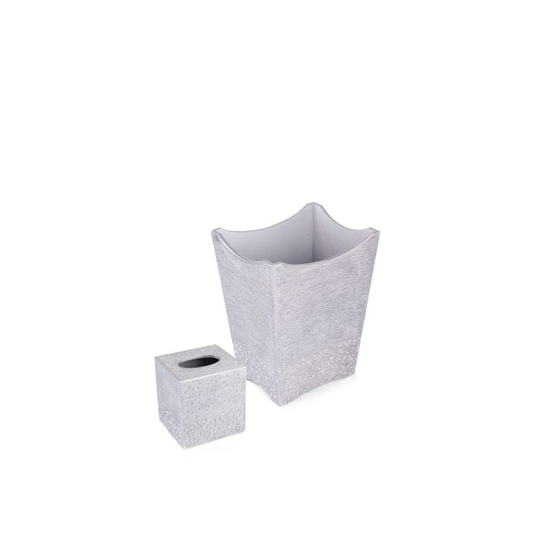 Mike + Ally. Caviar Set of Wastebasket & Tissue Box