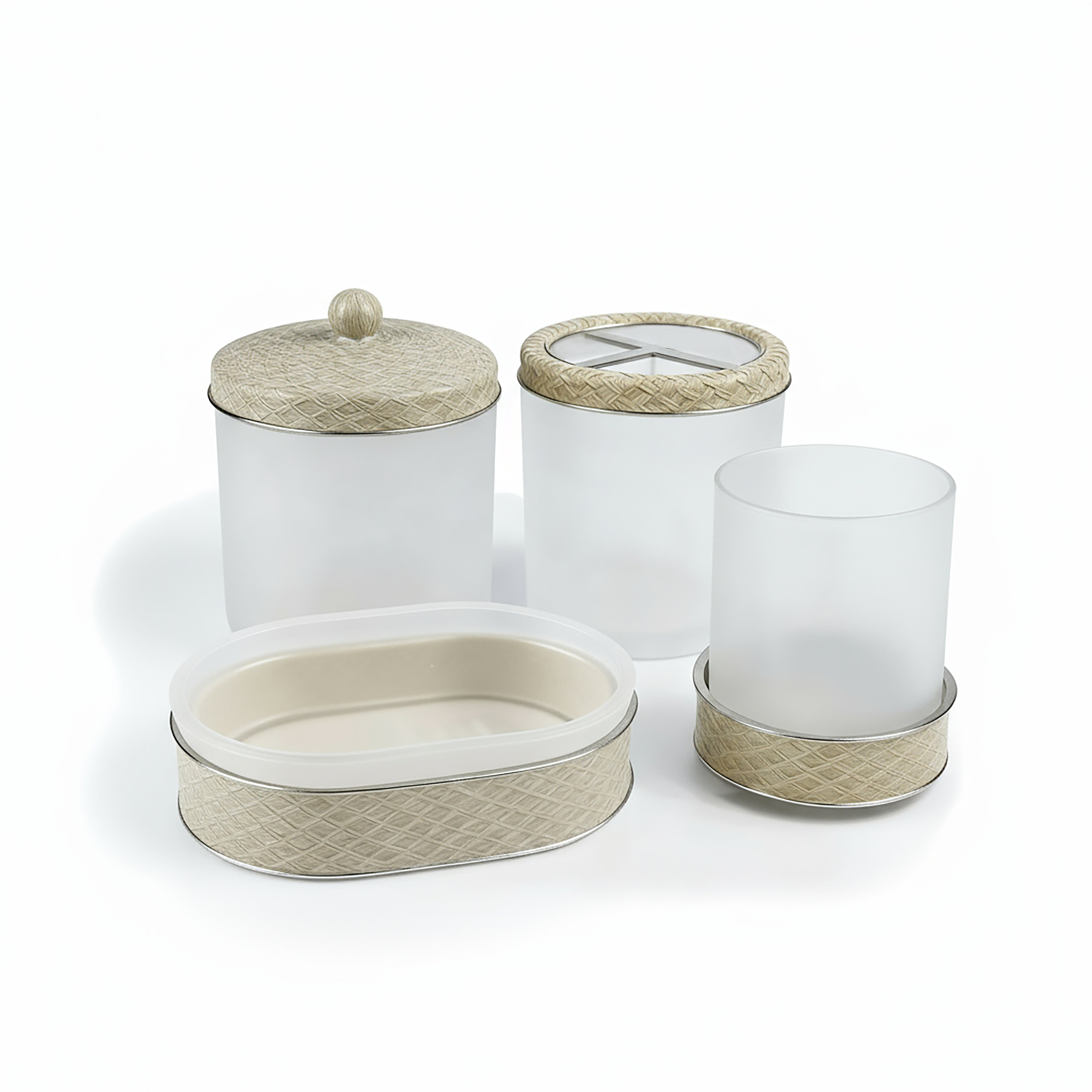 Mike + Ally. Grey Marble Bathroom Set.