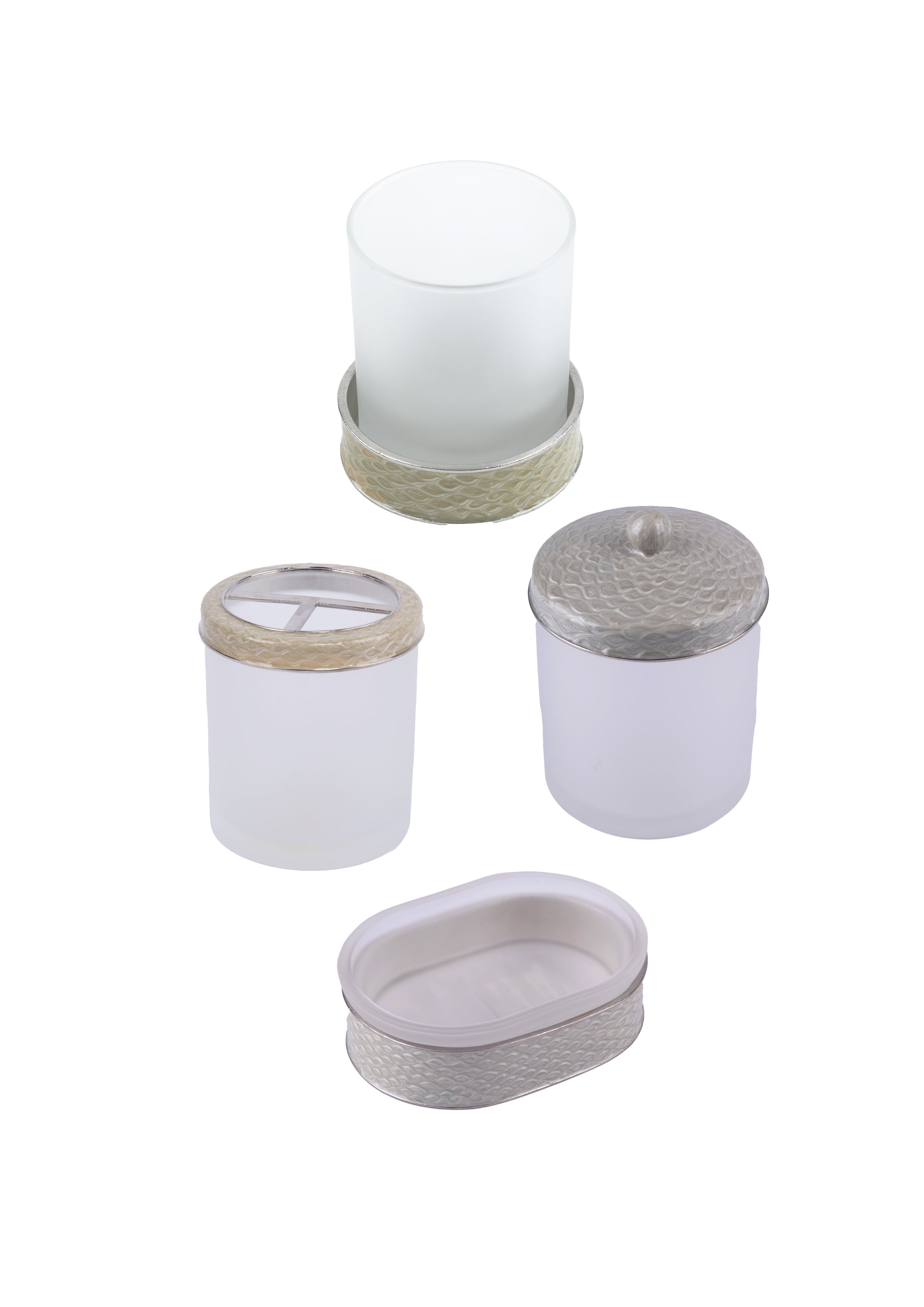 Mike + Ally. Grey Marble Bathroom Set.