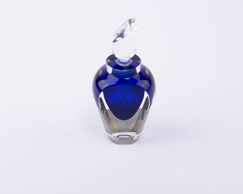 Correia Art Glass. Azure Crystal Perfume Bottle. 30 ML
