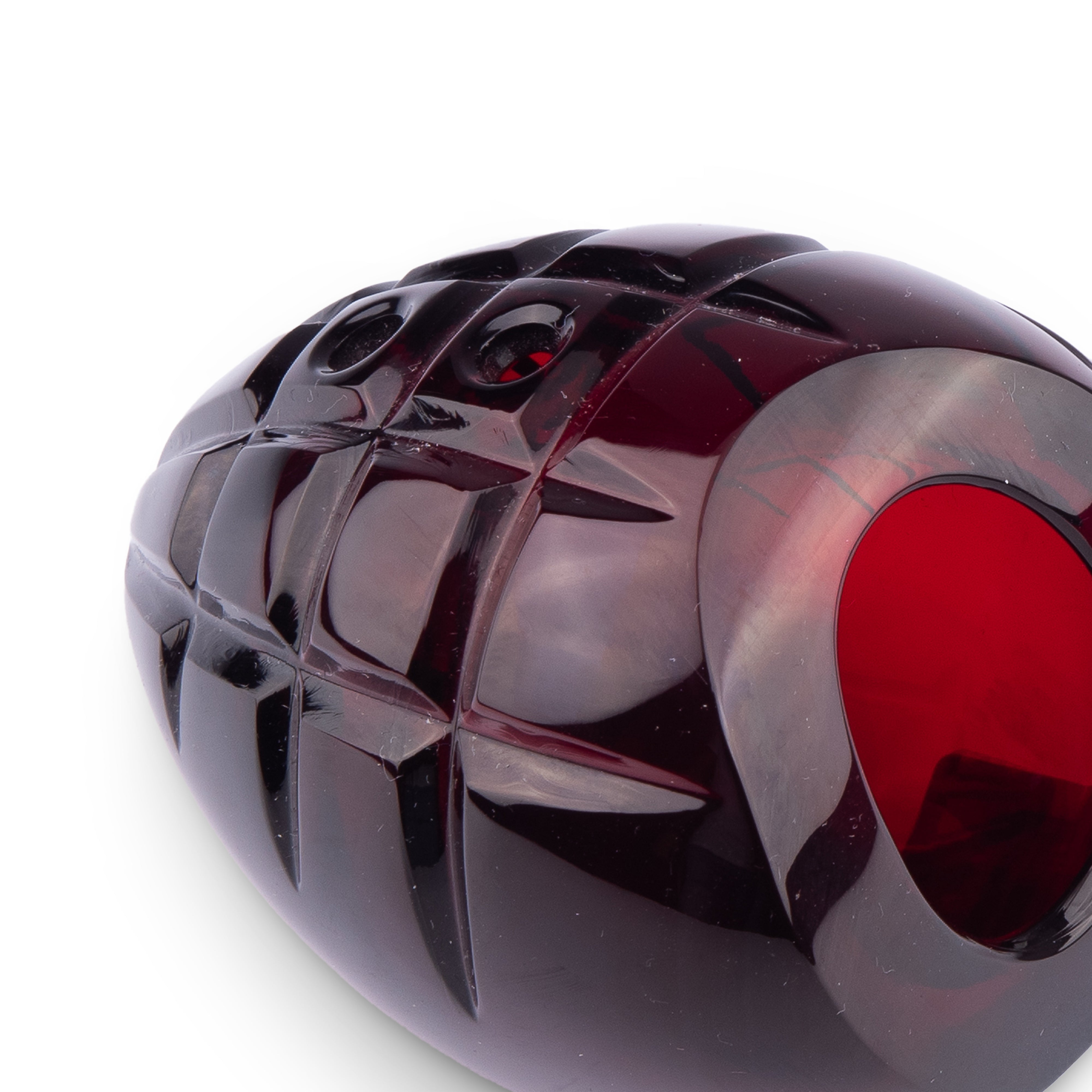 Mario Cioni. Red Crystal Cigar Ashtray. Small Size