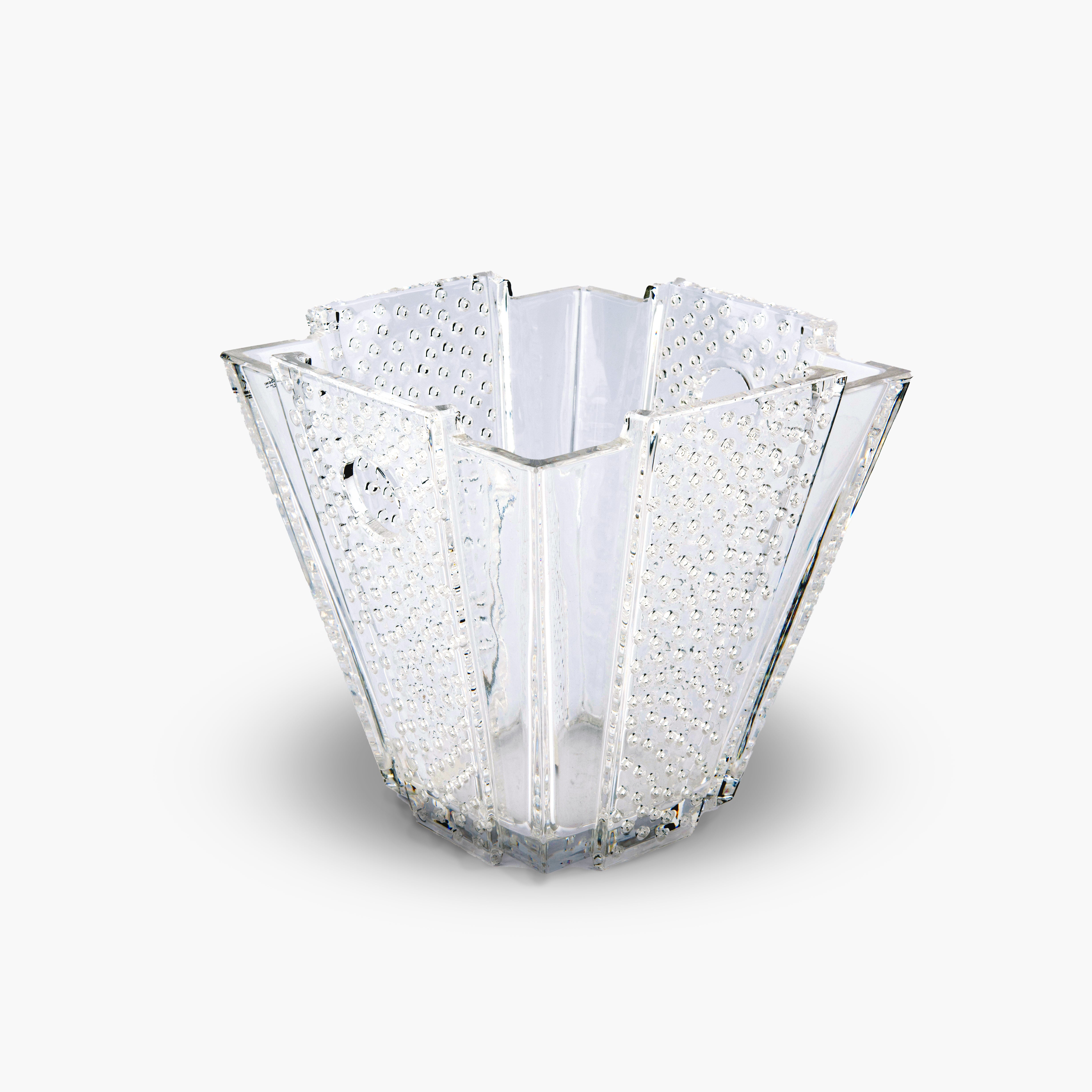 Mario Cioni. Transparent Crystal Ice Bucket. Large Size