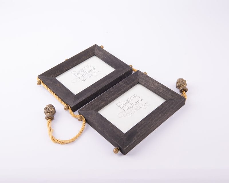 Babette Holland Design. Brown Wood Dual Frame. Medium Size