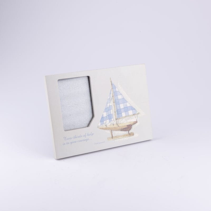 Fetco Frames. Picture Frame Designed with Boat Illustration. Large Size