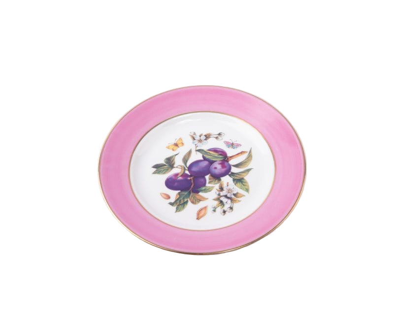 Home Essentials & Beyond. Pink Porcelain Decorative Plate. Medium Size