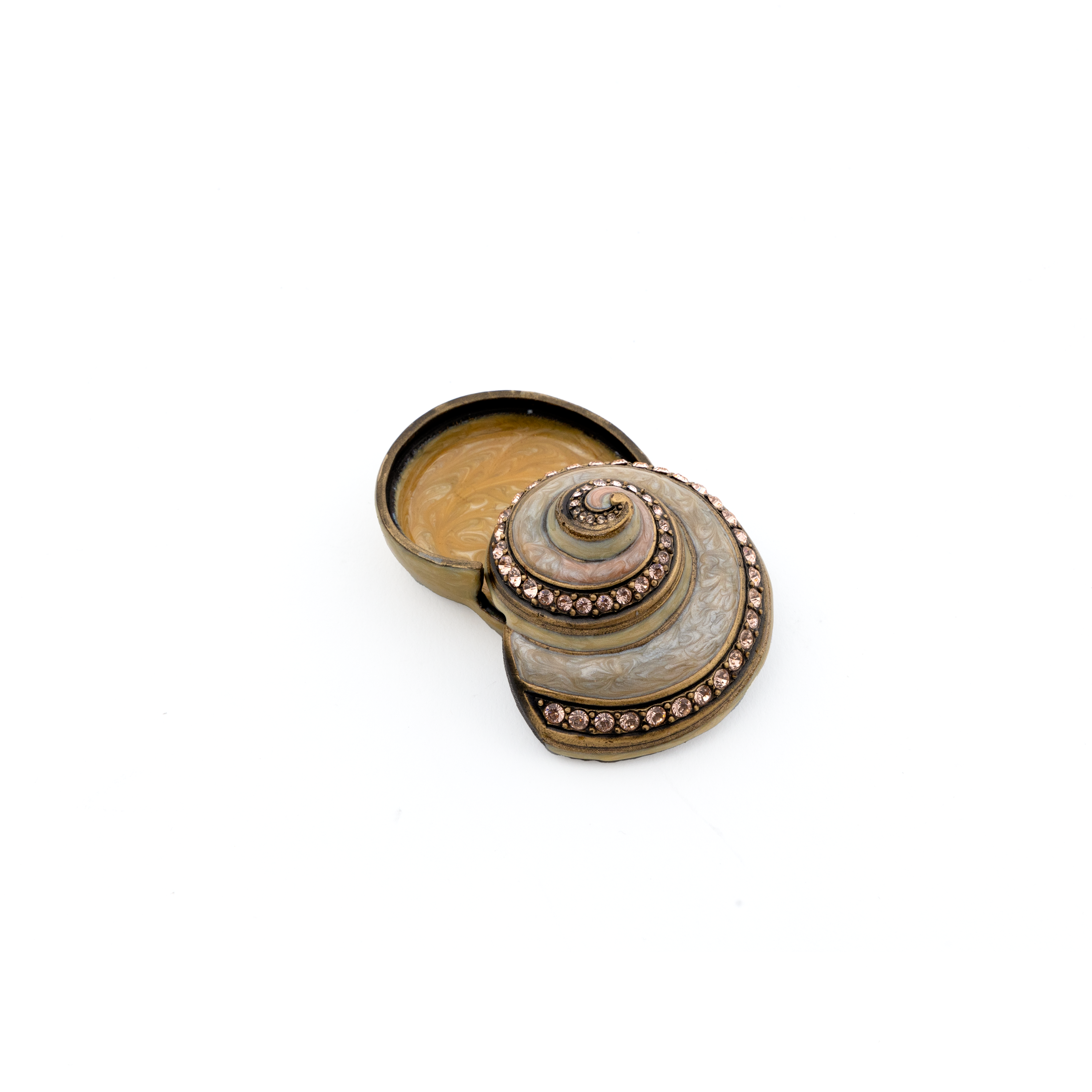 Jay Strongwater. Sea Shell Jewelled Box Studded with Swarovski