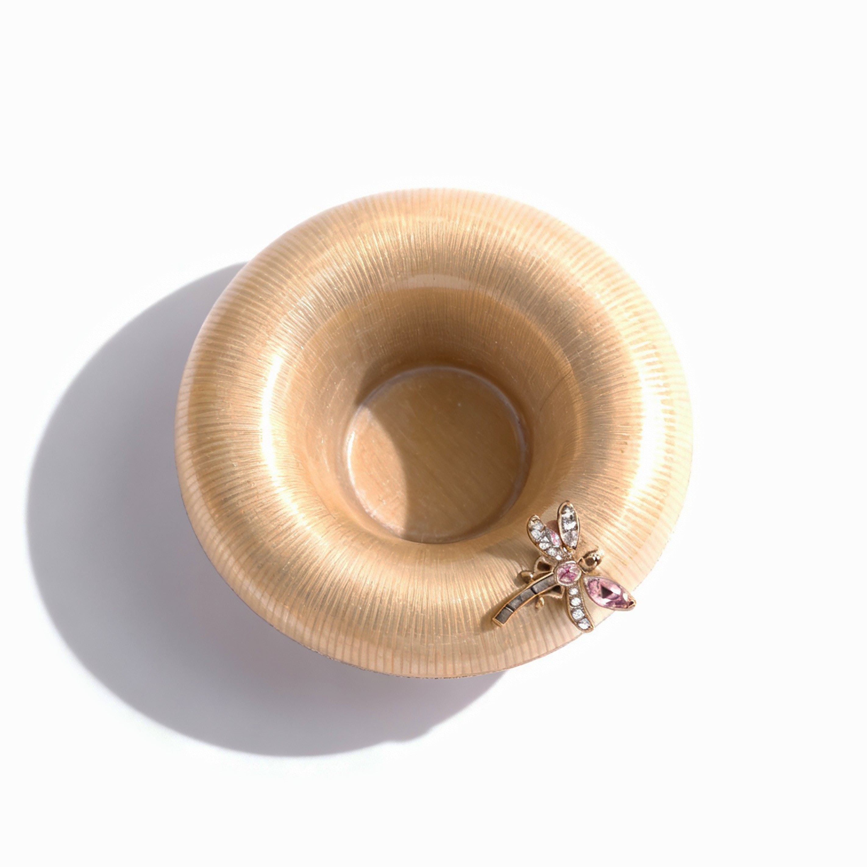 Jay Strongwater. Dragonfly On Trumpet Candle Holder Studded with Swarovski