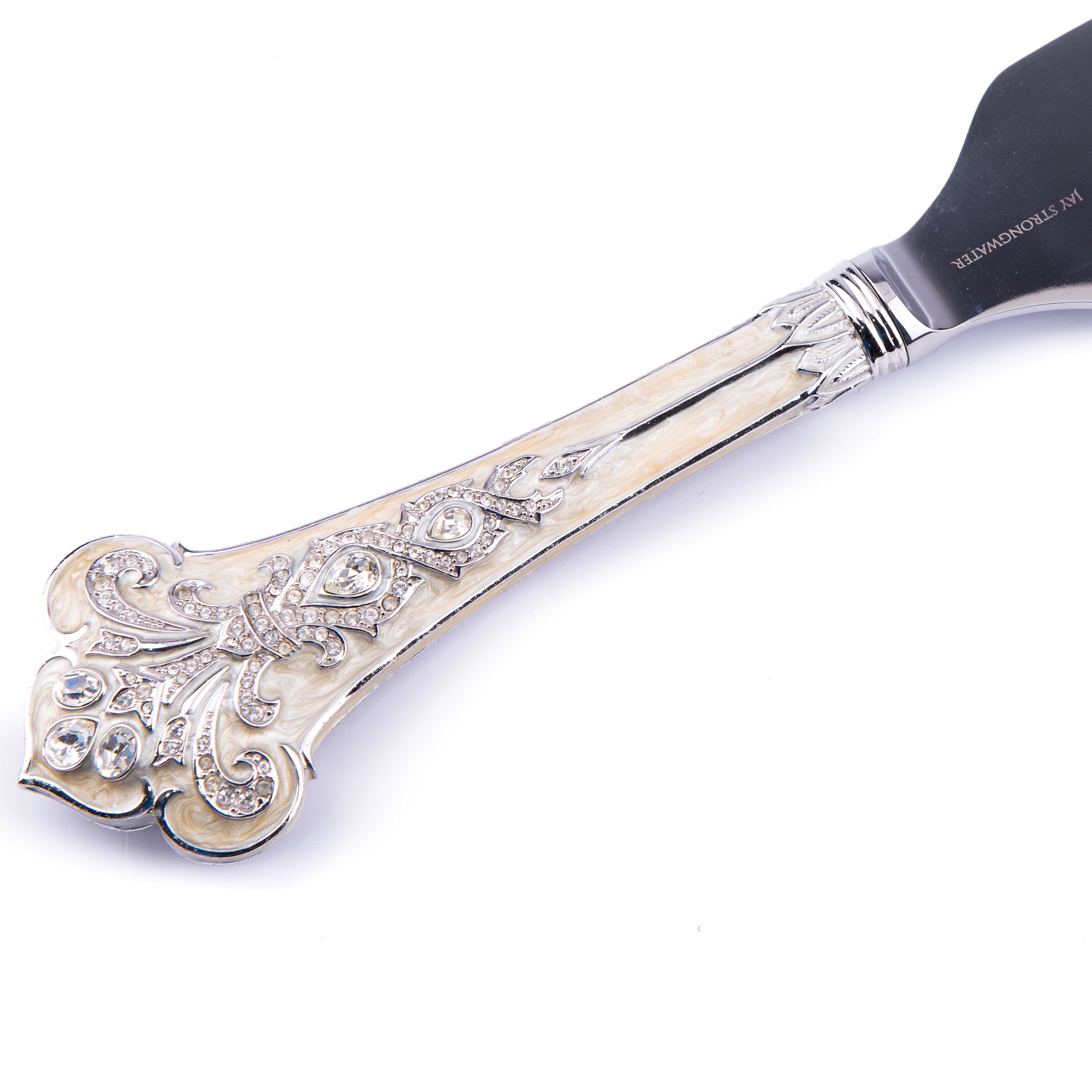 Jay Strongwater. Cake Knife Studded with Swarovski