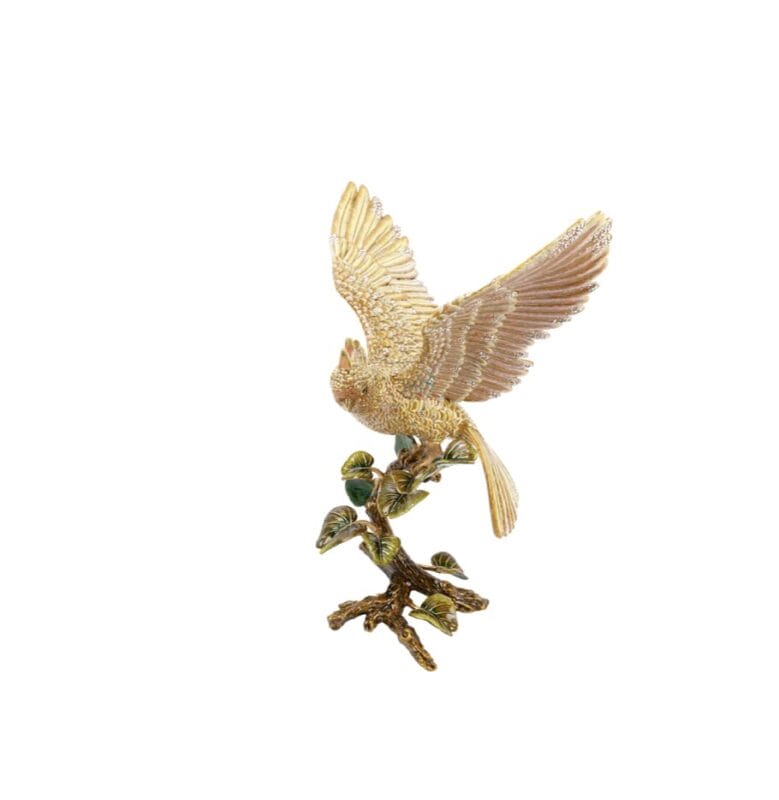 Jay Strongwater. Elias Cockatoo Figurine. Large Size