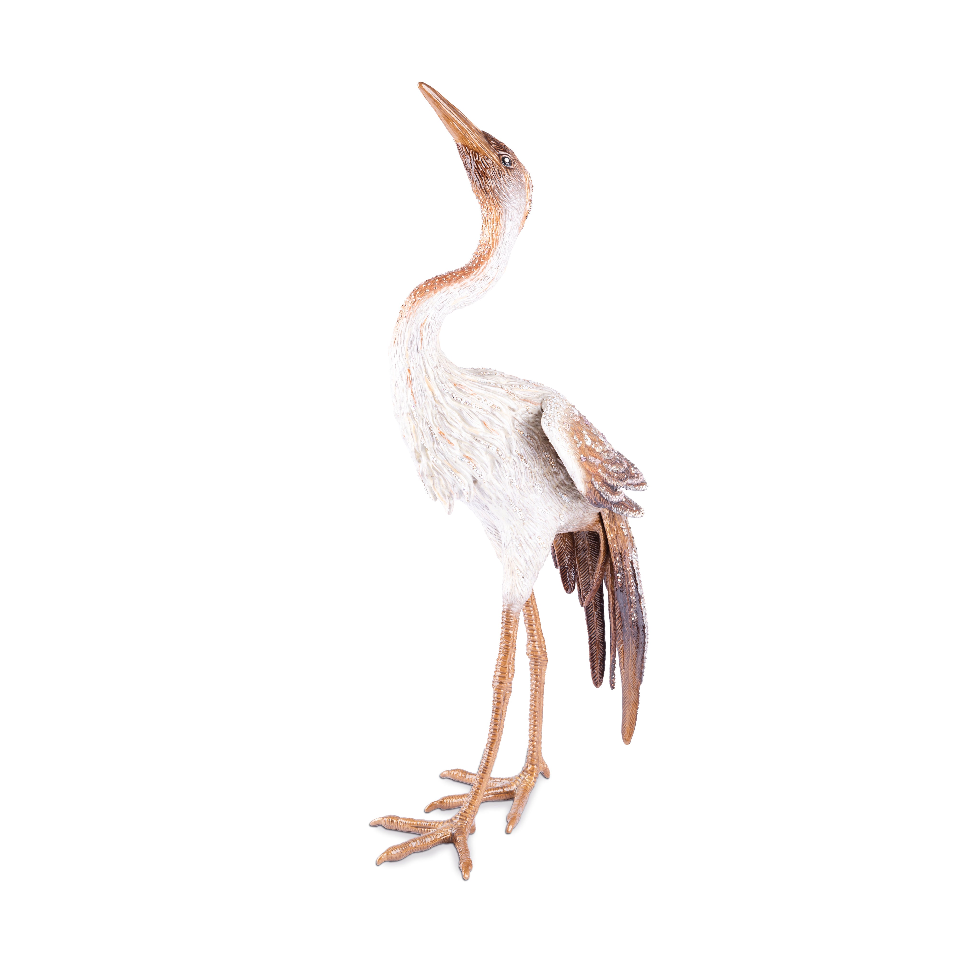 Jay Strongwater. Nelson Crane Figurine Studded with Swarovski. Limited Edition