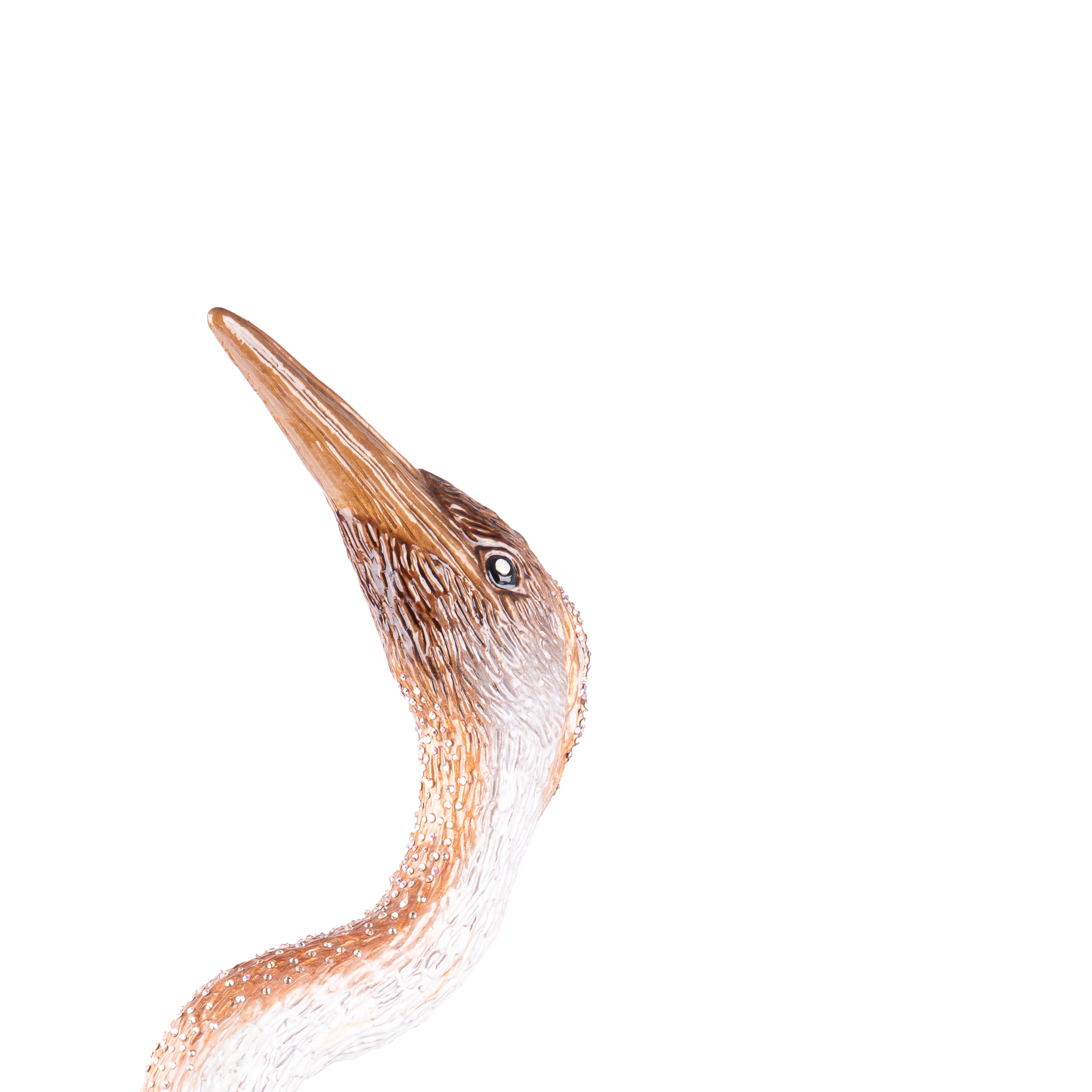 Jay Strongwater. Nelson Crane Figurine Studded with Swarovski. Limited Edition