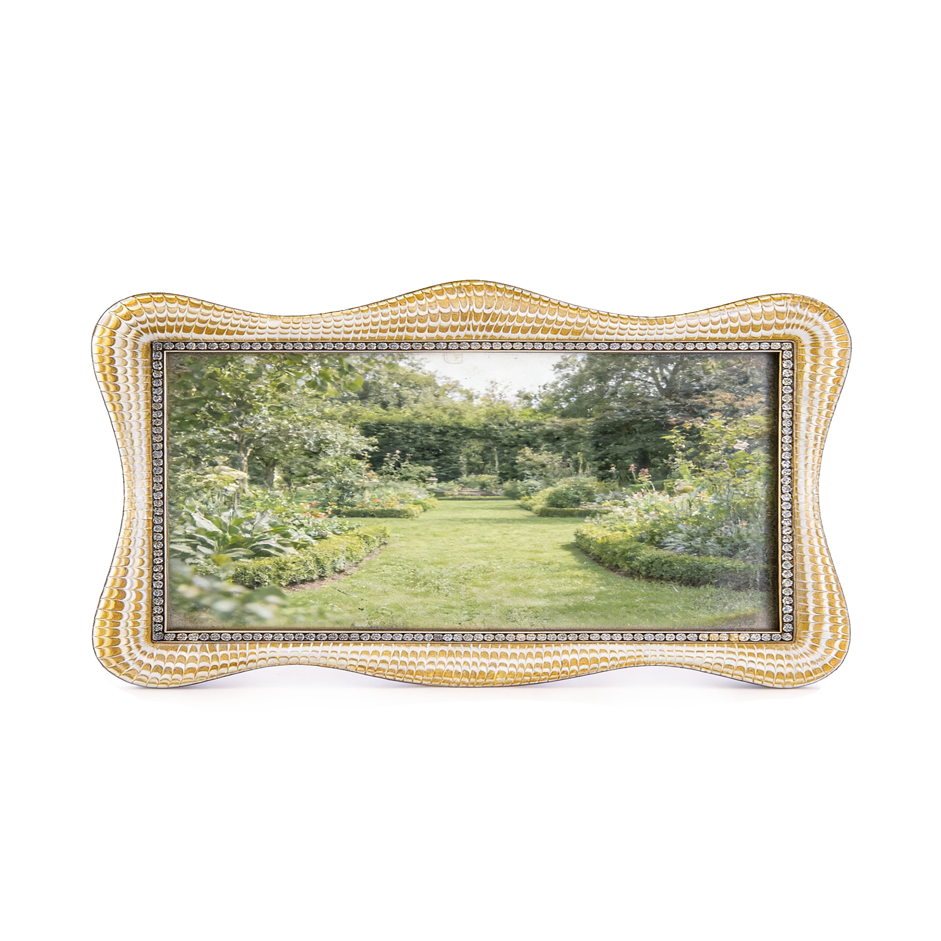 Jay Strongwater. Rectangular Photo Frame Studded with Swarovski