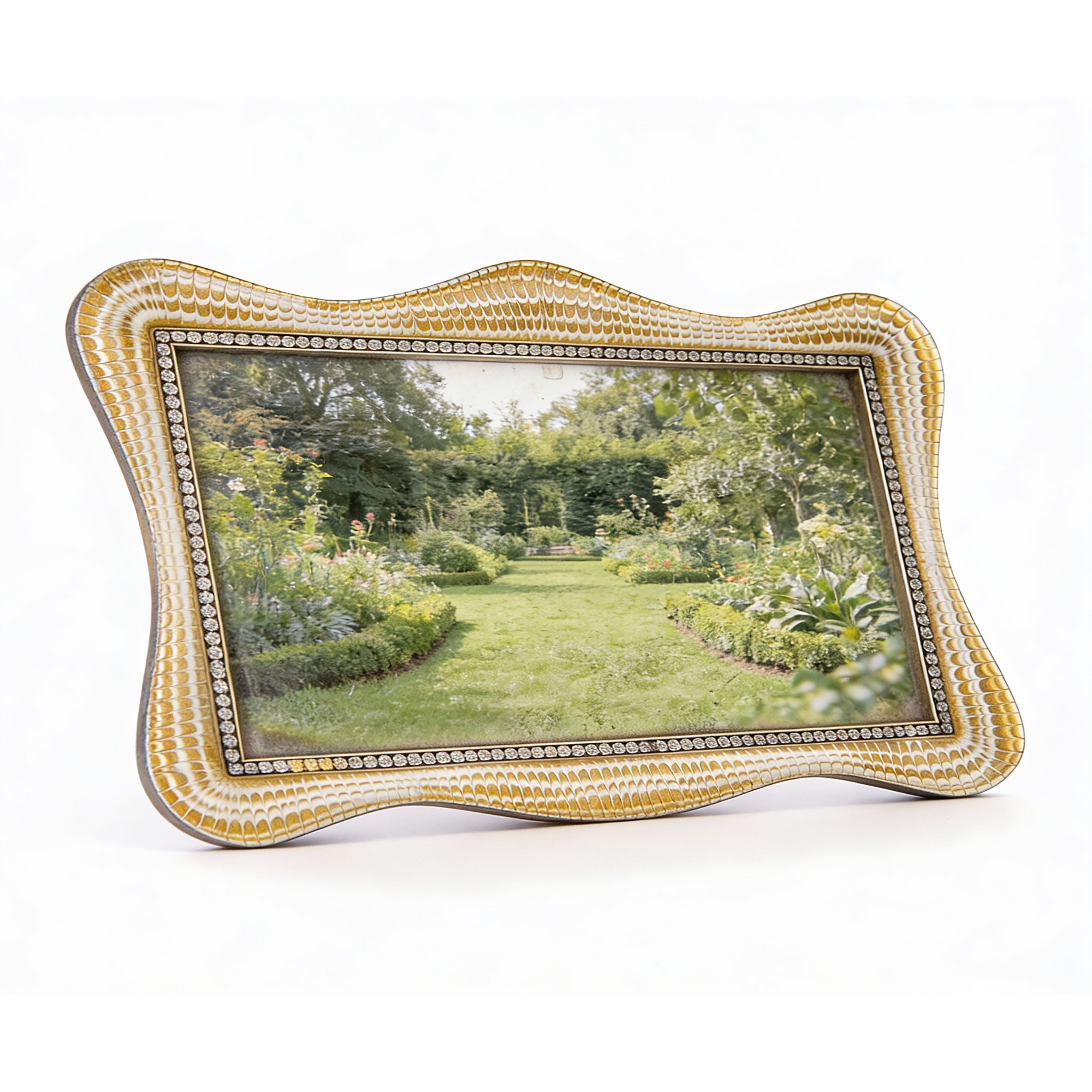 Jay Strongwater. Rectangular Photo Frame Studded with Swarovski