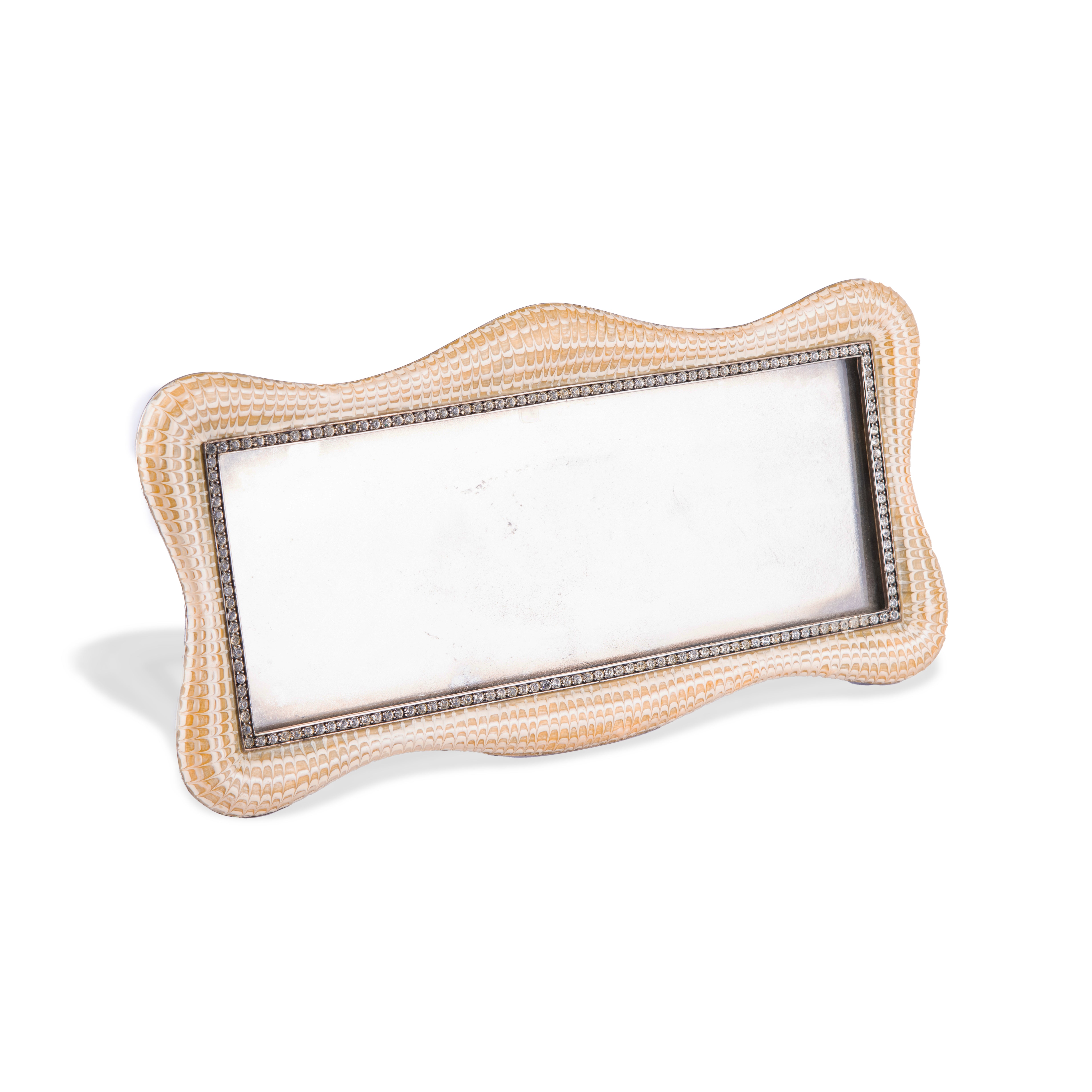 Jay Strongwater. Rectangular Photo Frame Studded with Swarovski