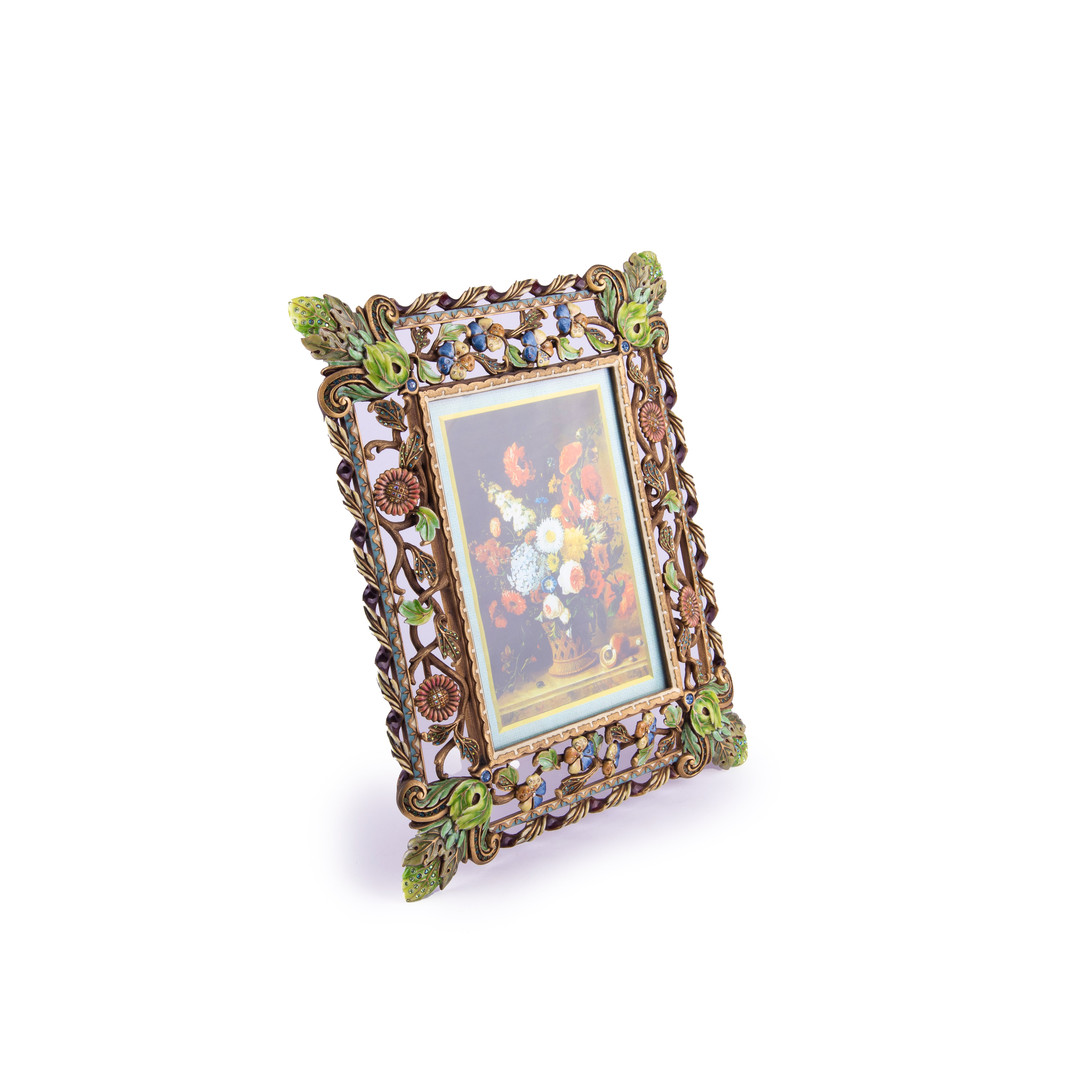 Jay Strongwater. Square Photo Frame Studded with Swarovski