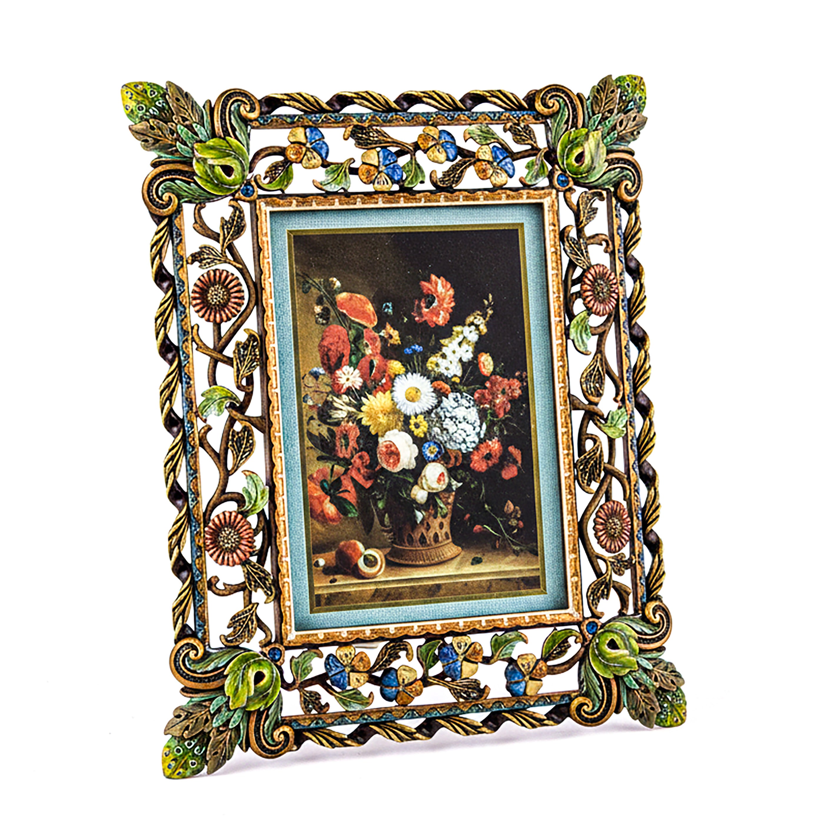 Jay Strongwater. Square Photo Frame Studded with Swarovski