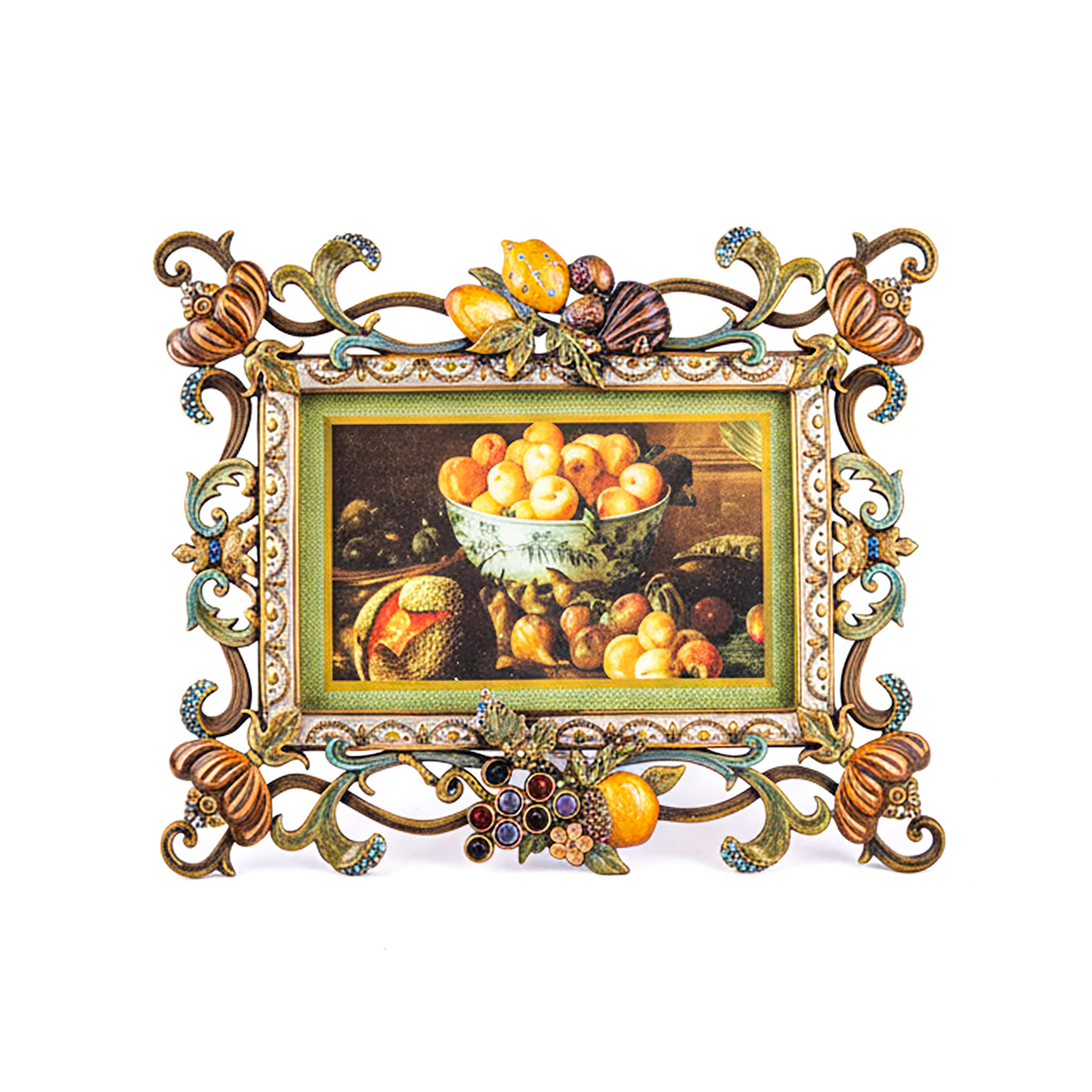 Jay Strongwater. Rectangular Photo Frame Studded with Swarovski